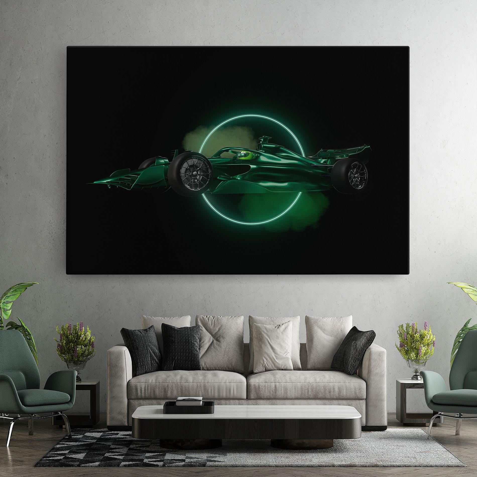 Tablou Canvas Green Racing Car mockup 7