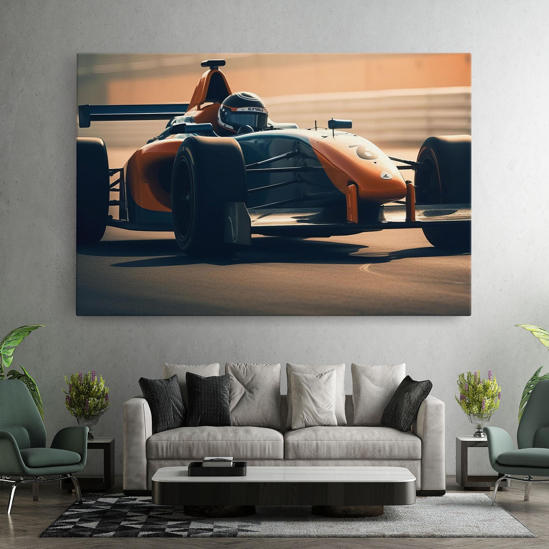 Tablou Canvas Orange Black F1 mockup 7