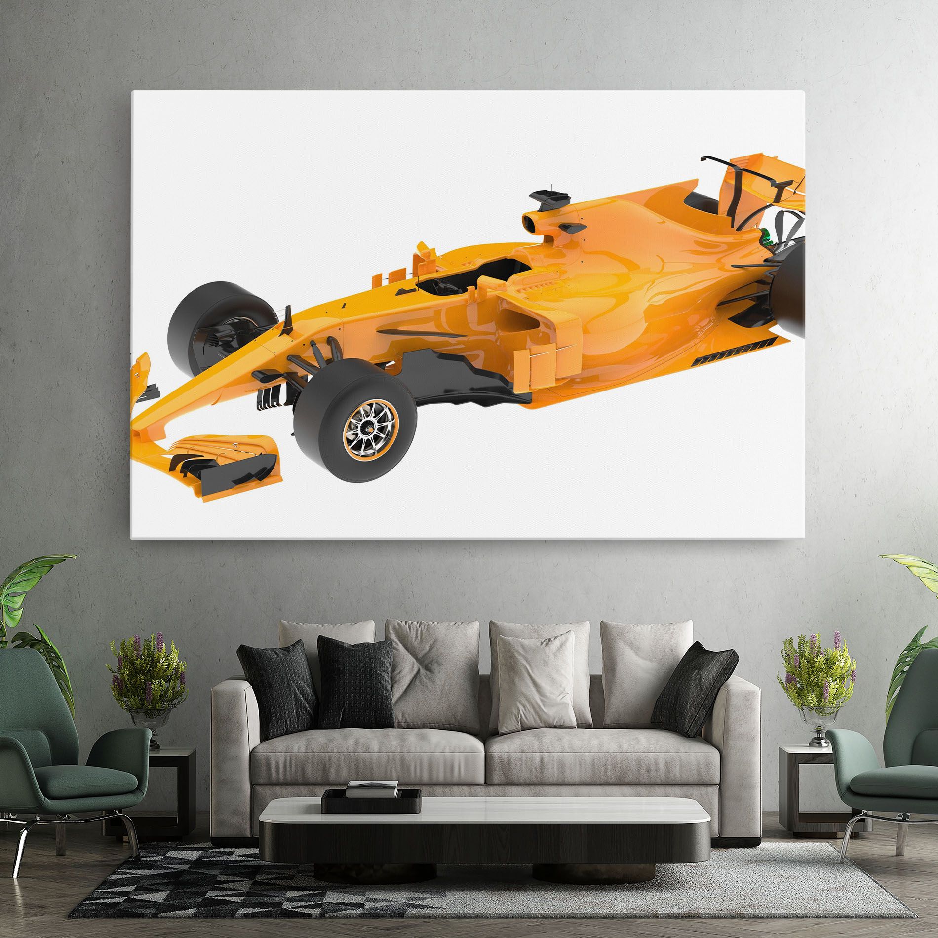 Yellow F1 Toy mockup 7