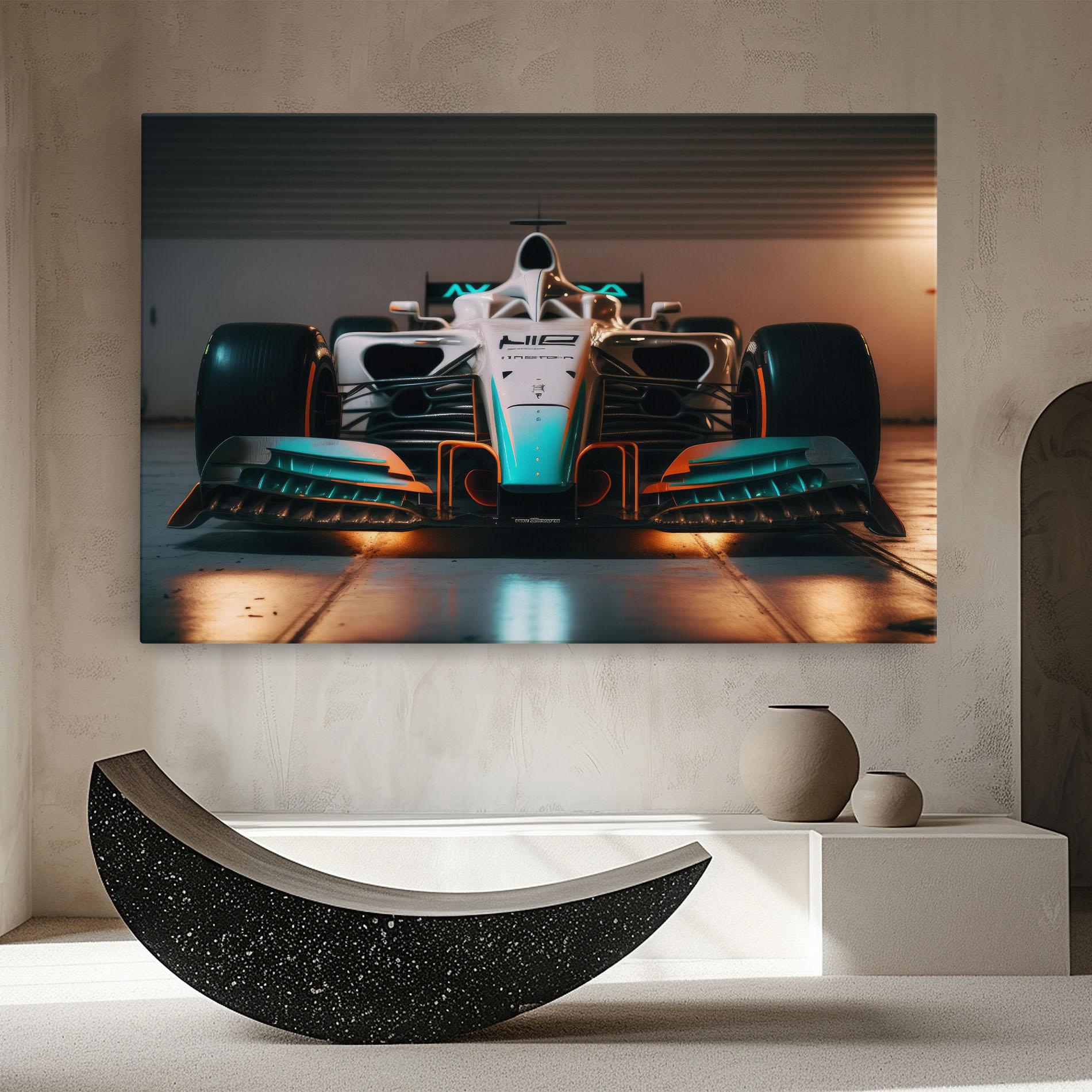 Tablou Canvas Blue White F1 mockup 8