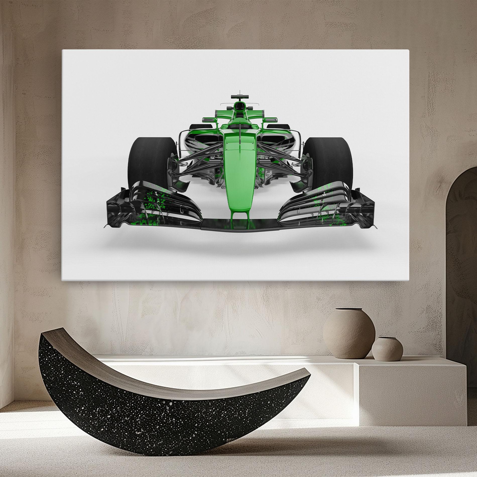 Tablou Canvas Green F1 Car mockup 8