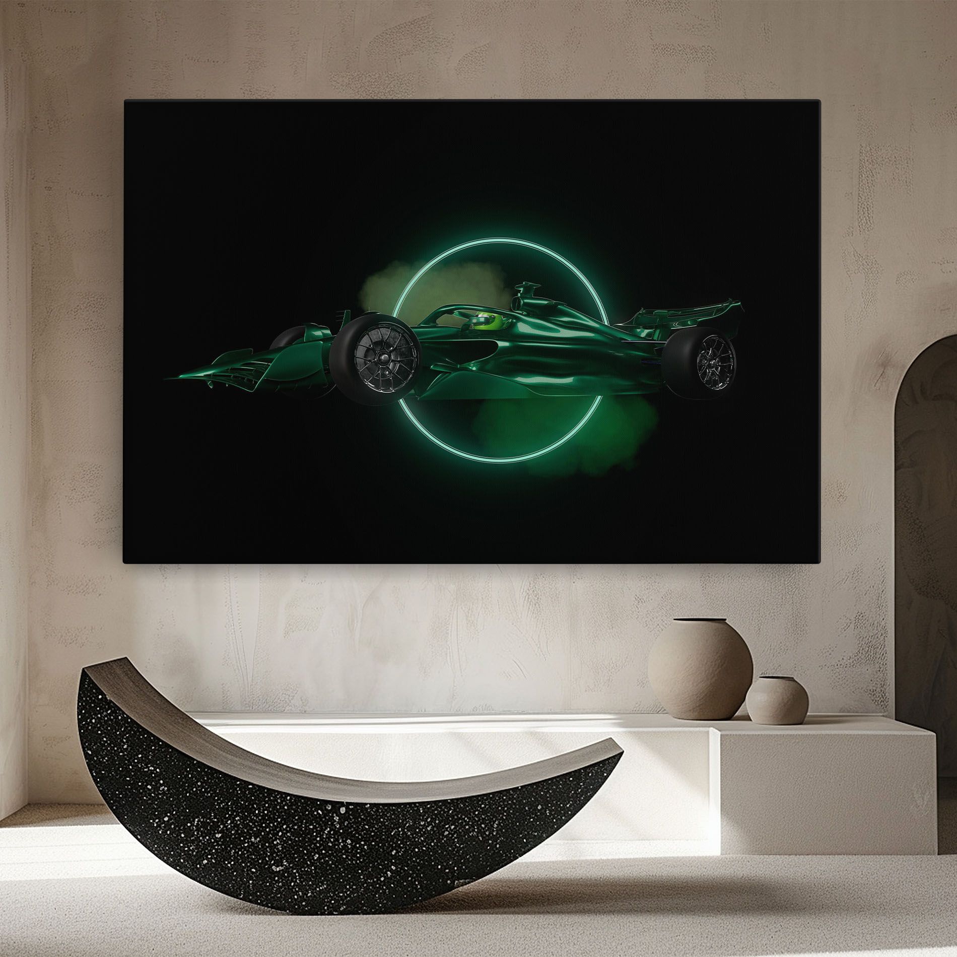Green Racing Car mockup 8