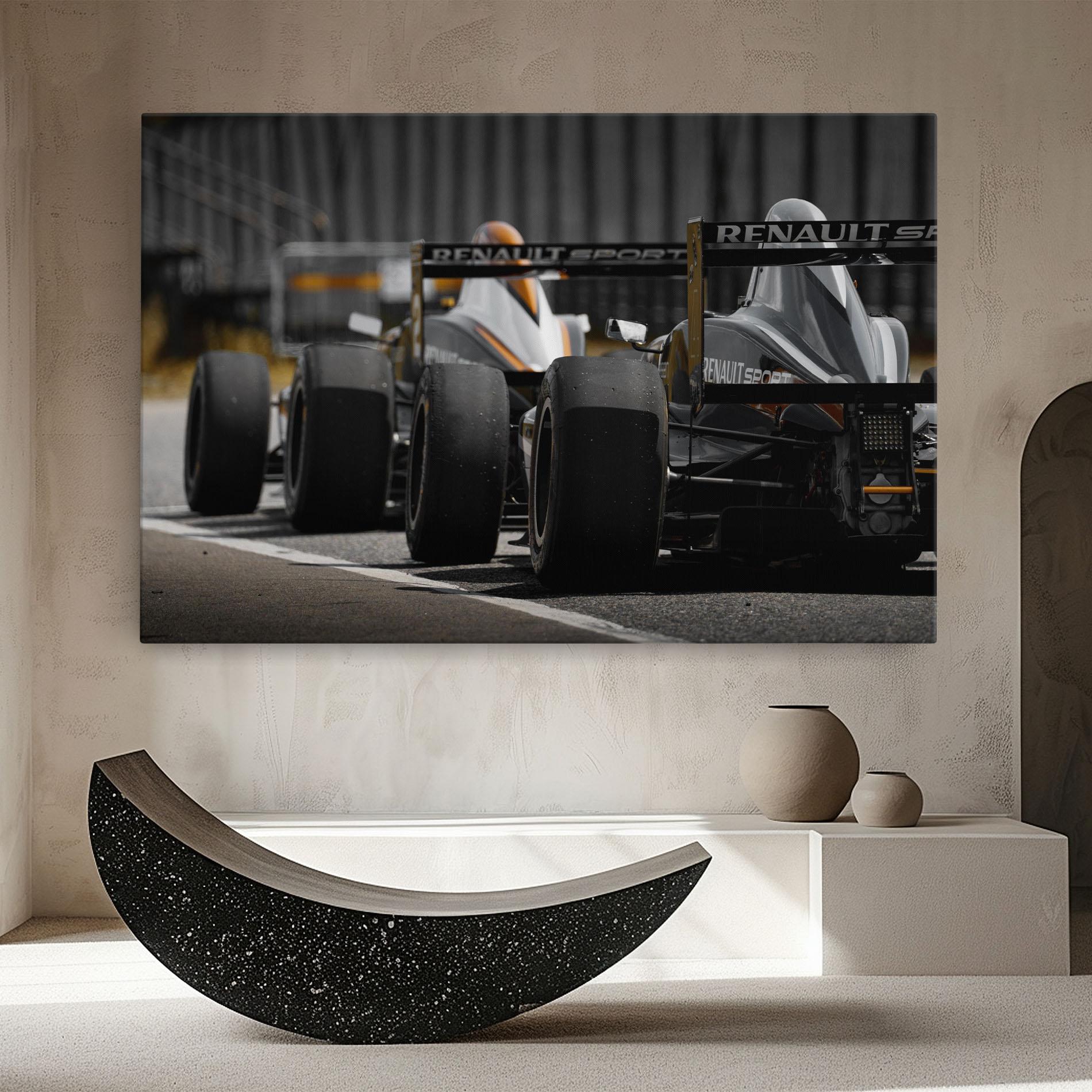 Tablou Canvas Grey F1 Cars mockup 8
