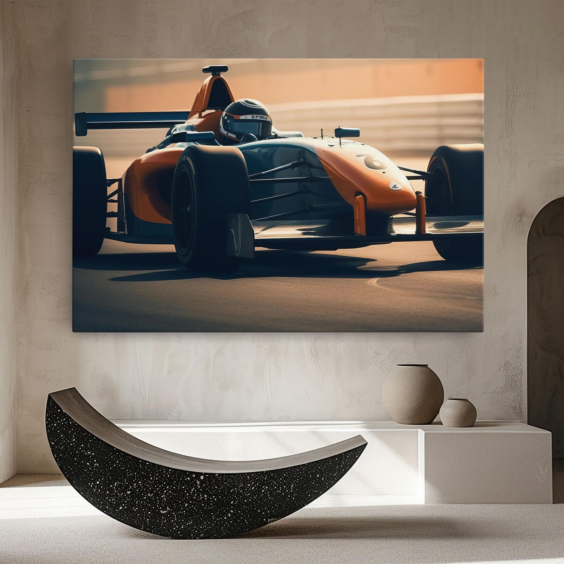 Tablou Canvas Orange Black F1 mockup 8