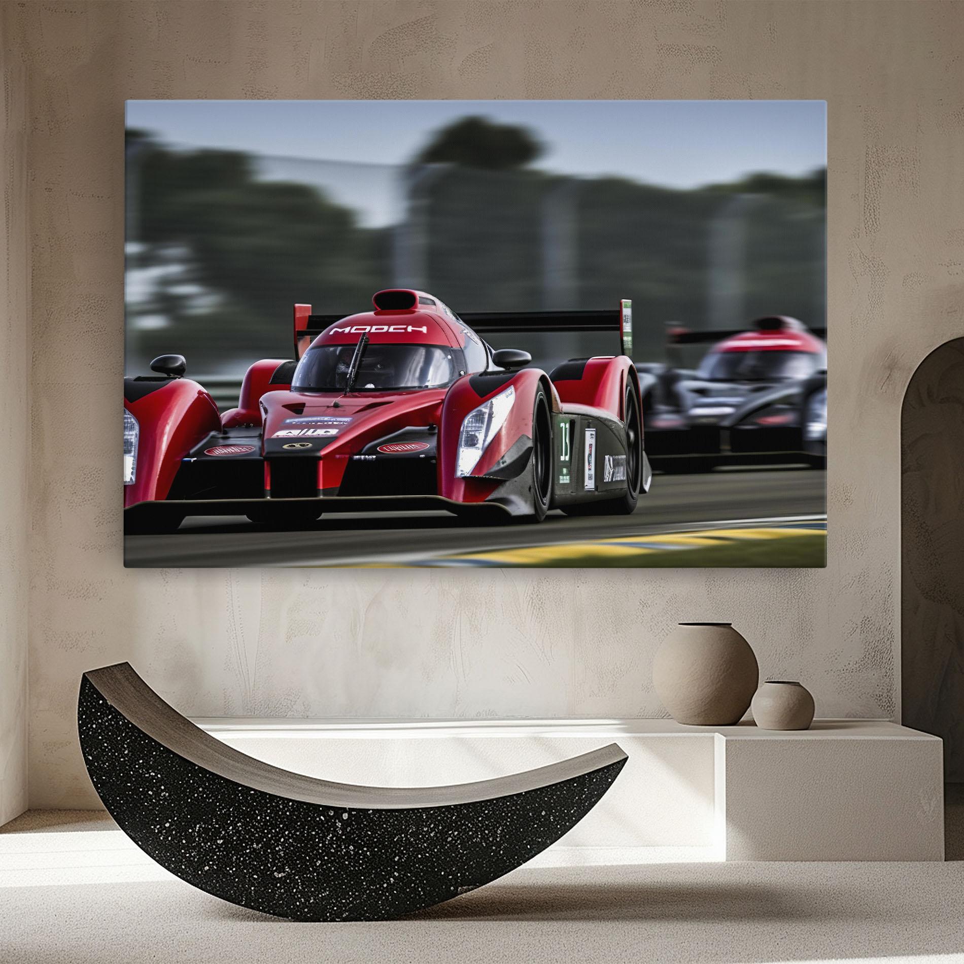 Tablou Canvas Red Racing Cars mockup 8