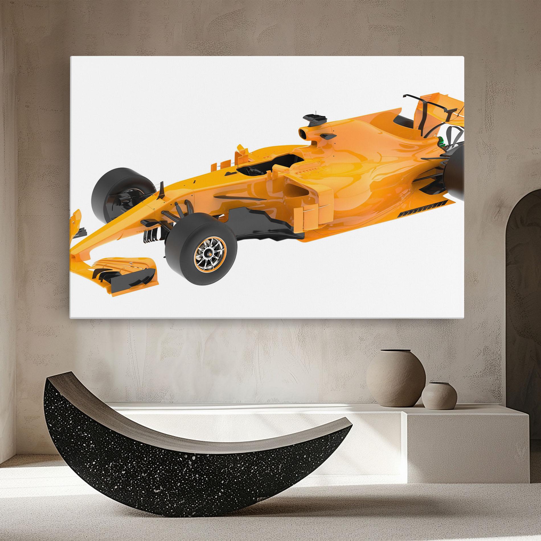 Tablou Canvas Yellow F1 Toy mockup 8