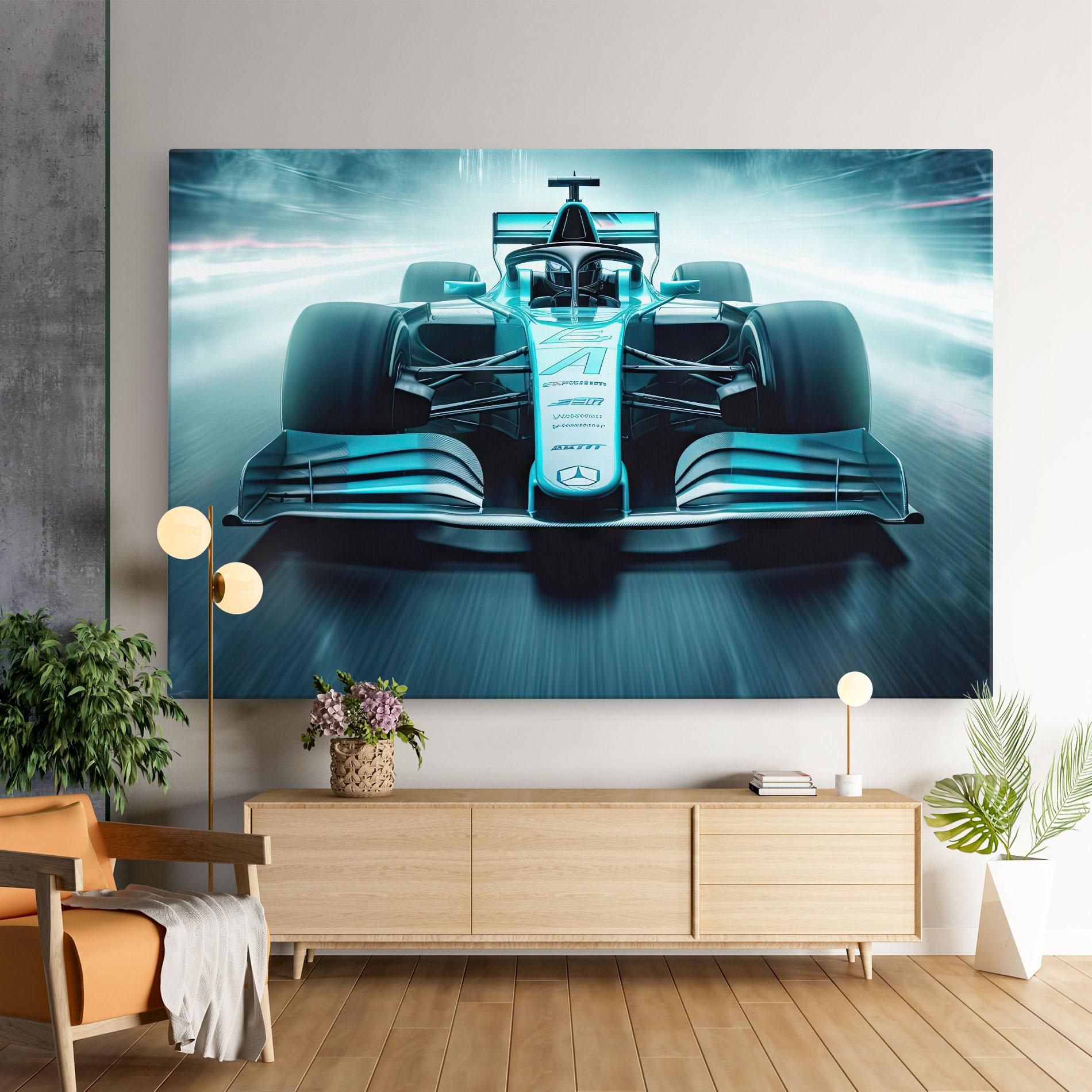 Tablou Canvas F1 Smoke Cars mockup 9