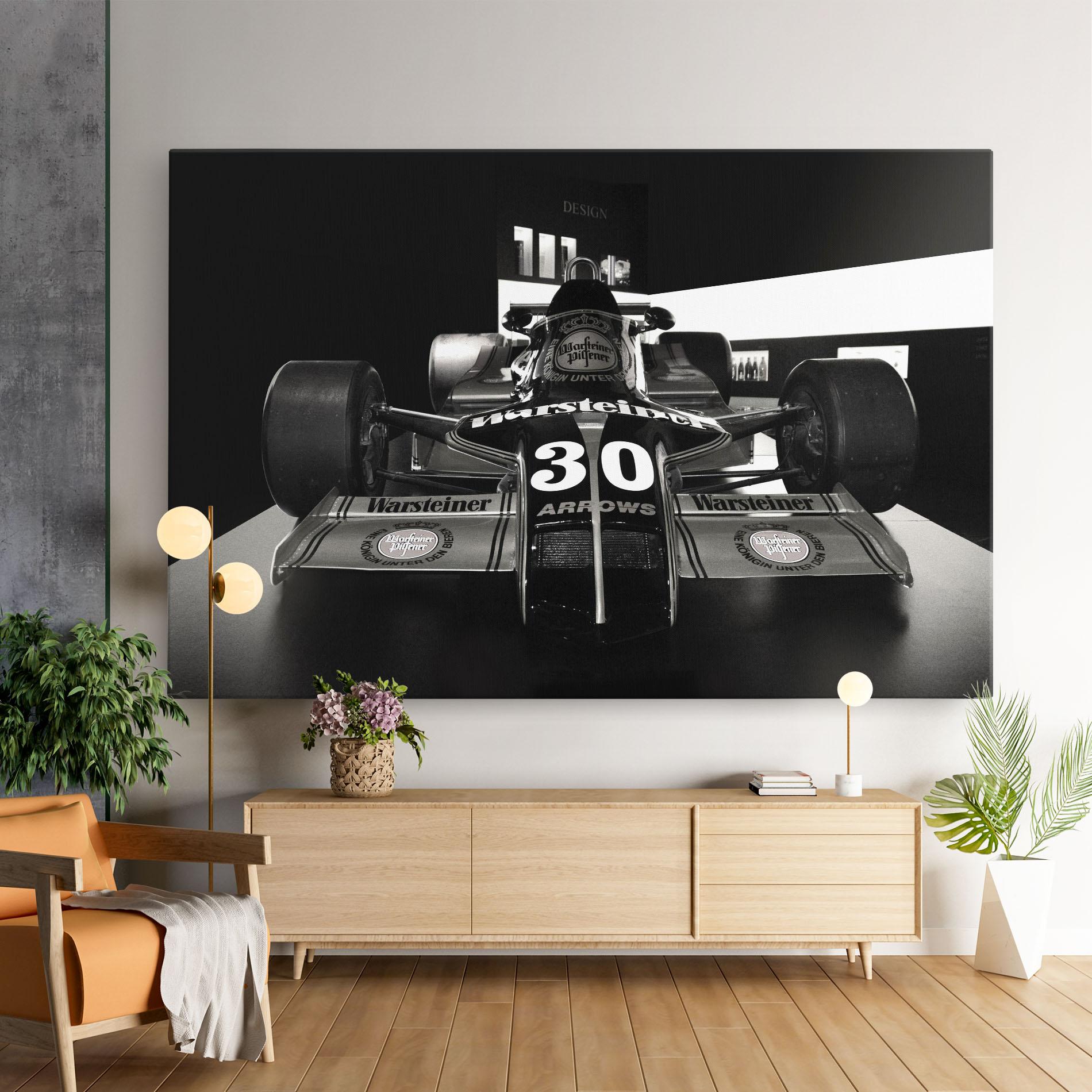 Tablou Canvas Formula 1 Car Grey mockup 9