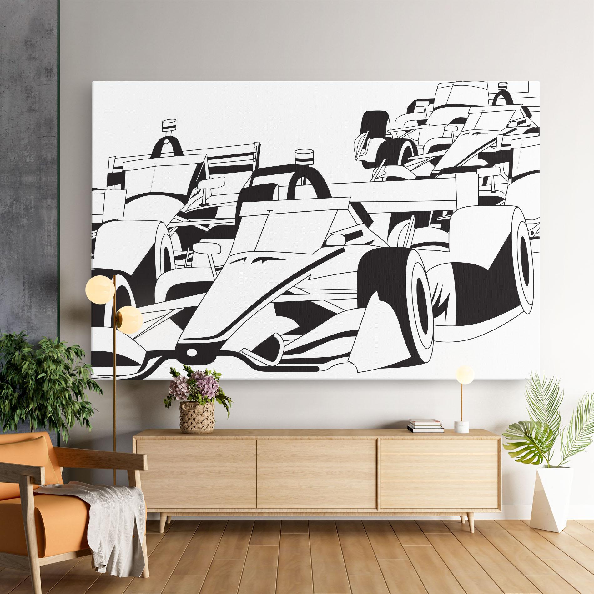 Tablou Canvas Grand Prix Cars mockup 9