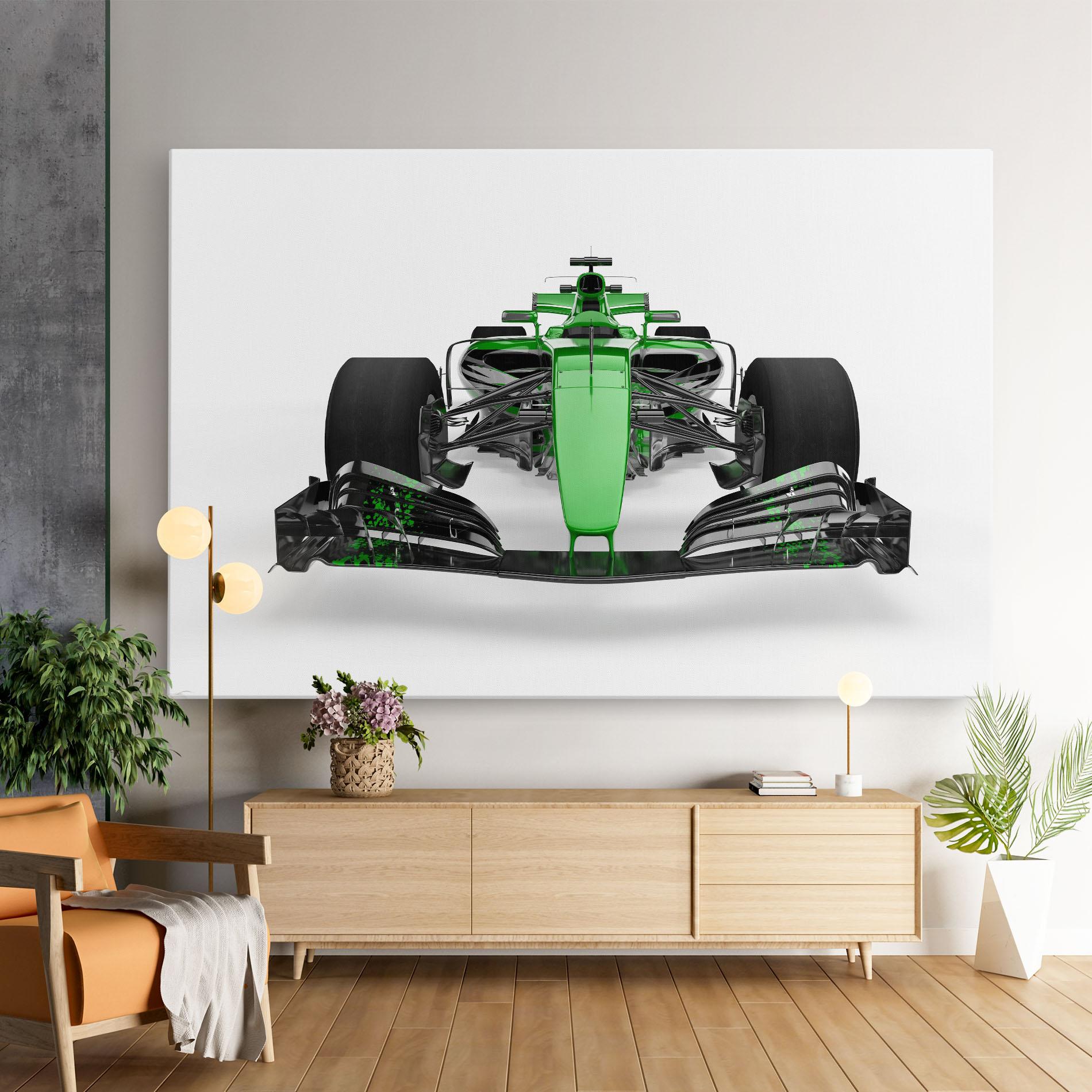Tablou Canvas Green F1 Car mockup 9