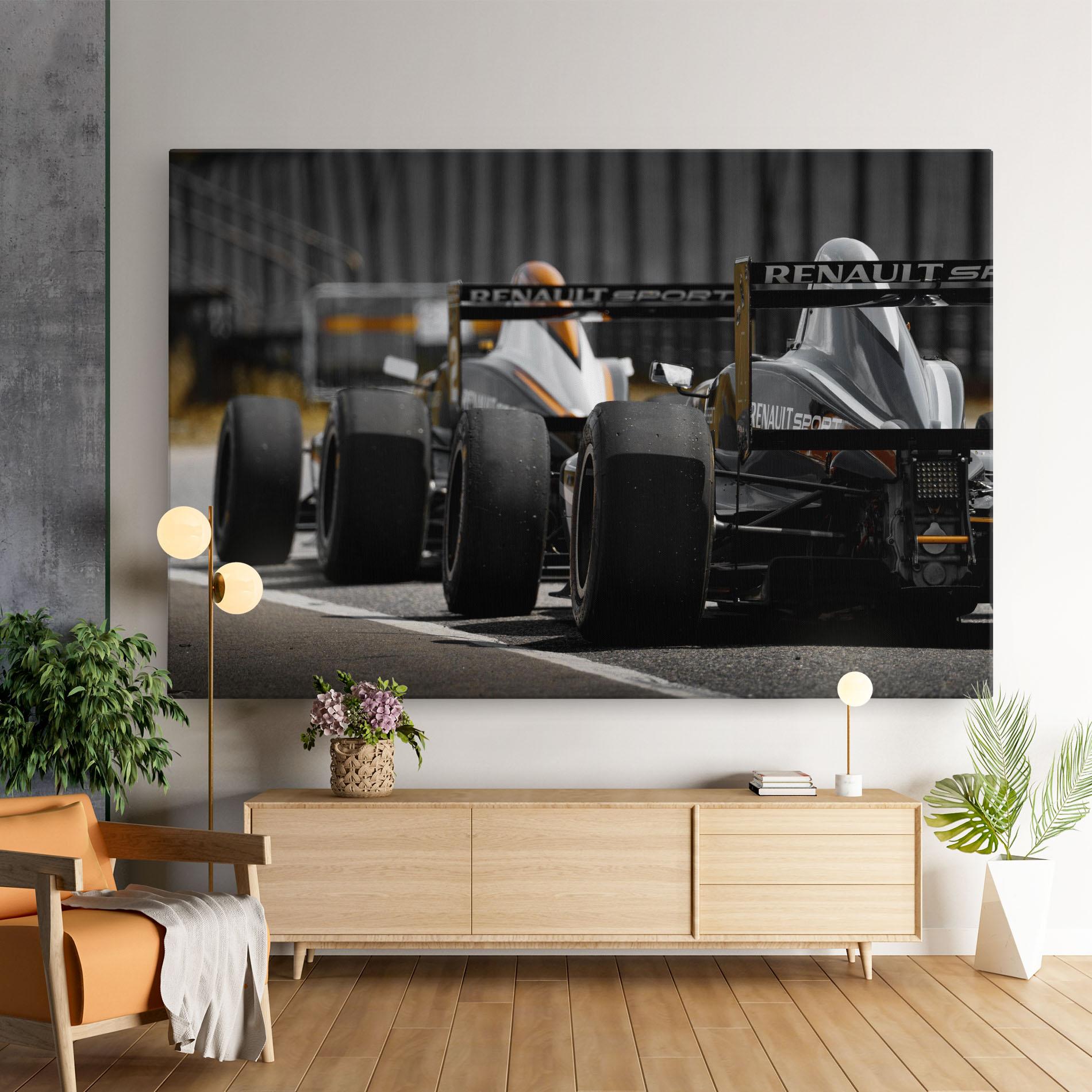 Tablou Canvas Grey F1 Cars mockup 9