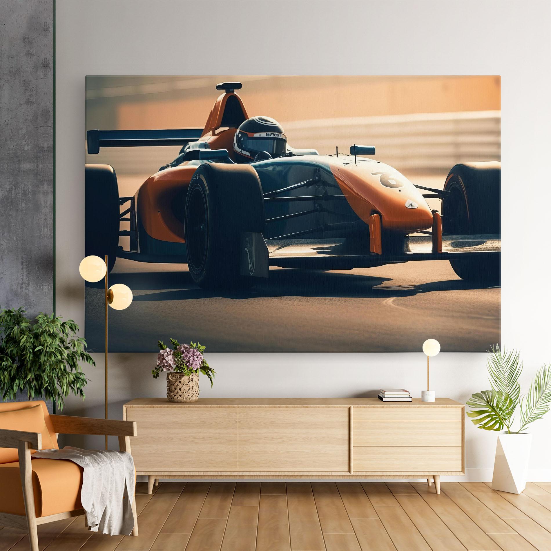 Tablou Canvas Orange Black F1 mockup 9