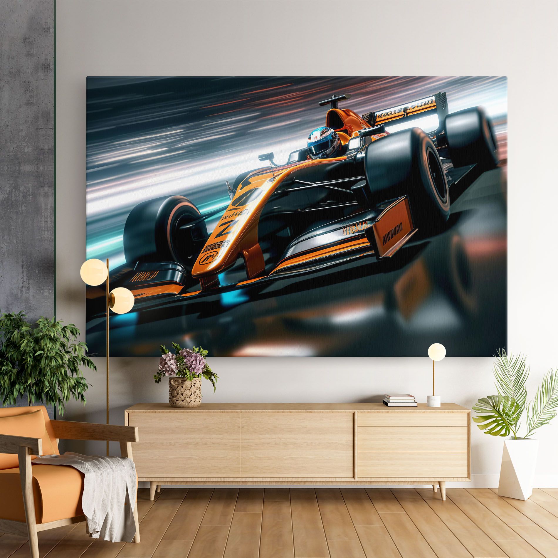 Orange F1 Car mockup 9