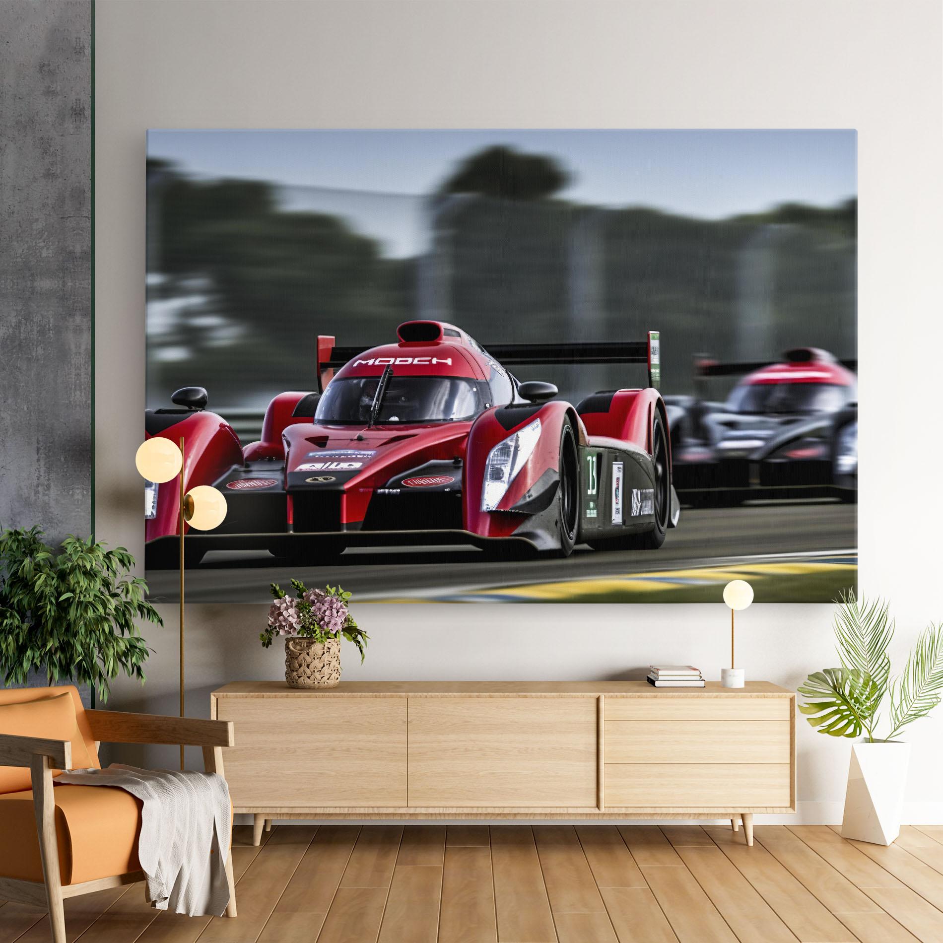 Tablou Canvas Red Racing Cars mockup 9