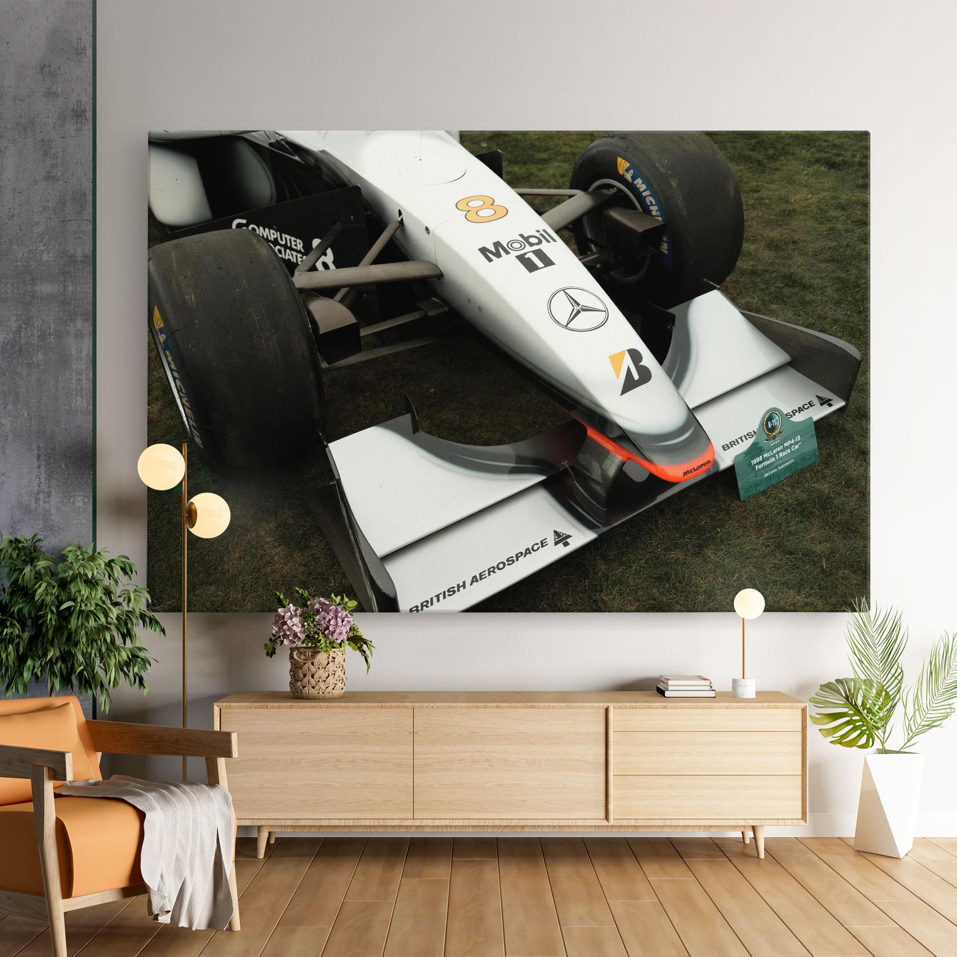 Tablou Canvas White F1 Car mockup 9