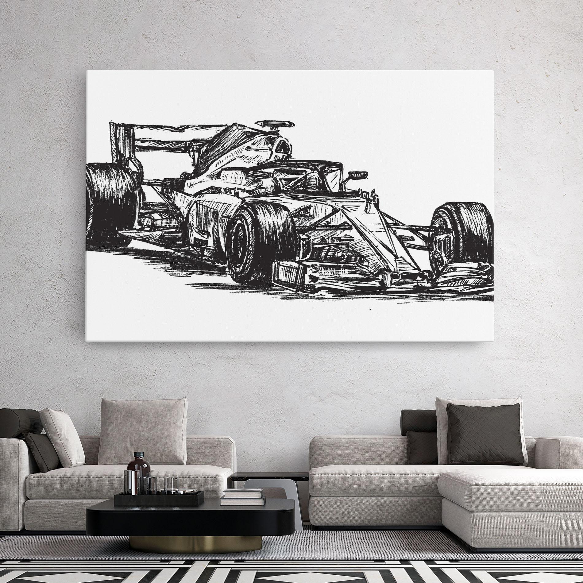 Tablou Canvas Black Line F1 mockup 2