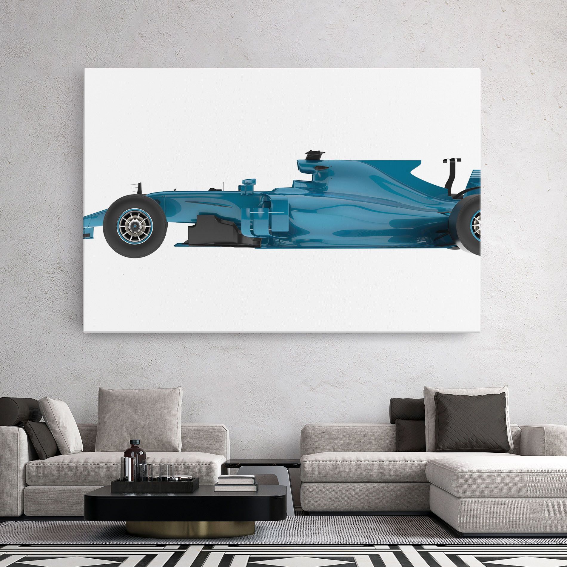 Blue F1 Toy mockup 2