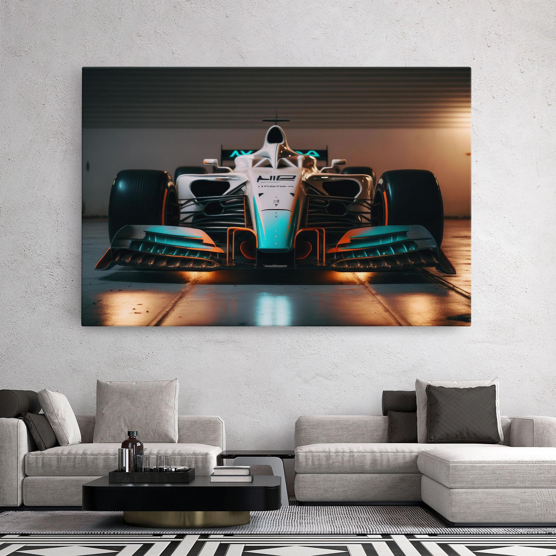 Tablou Canvas Blue White F1 mockup 2