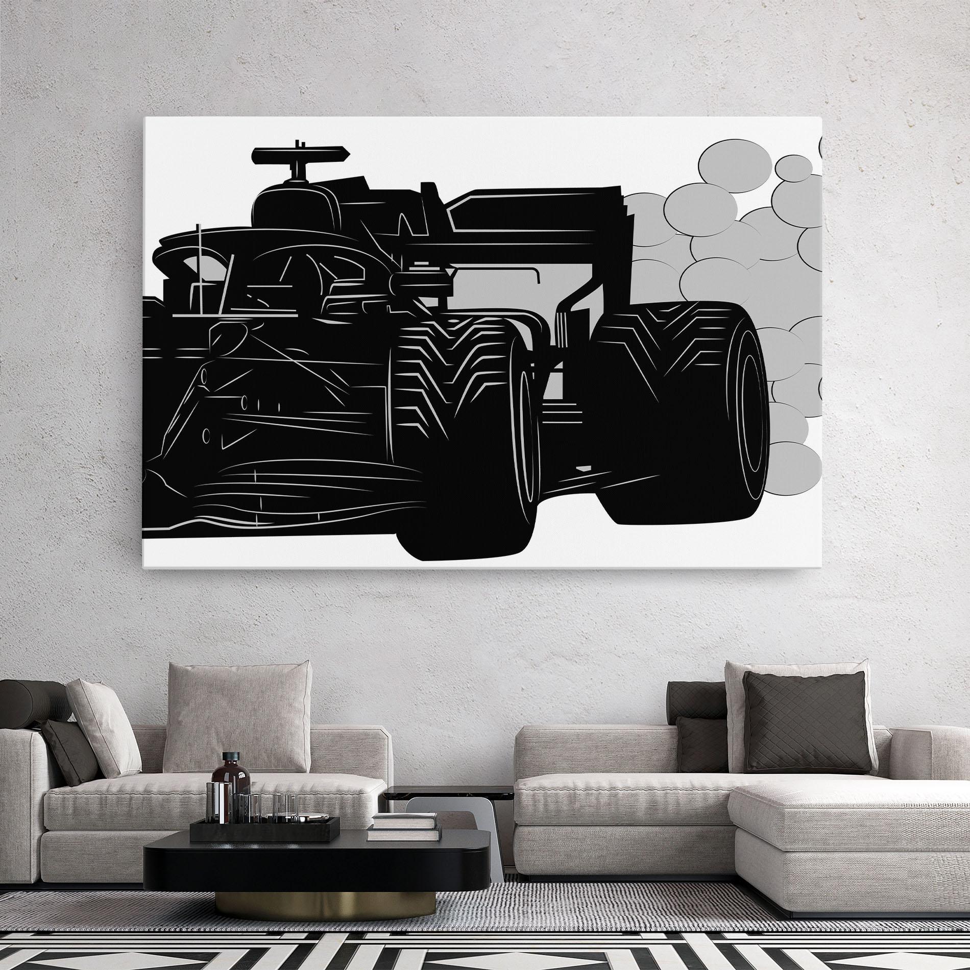 Tablou Canvas Car F1 Smoke mockup 2