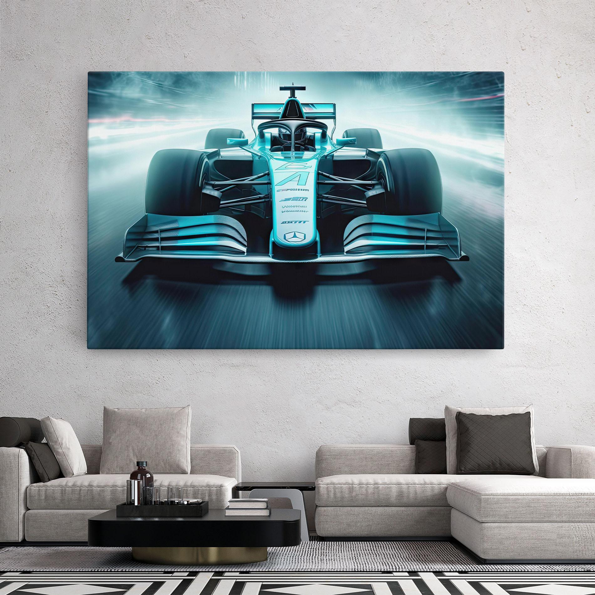 Tablou Canvas F1 Smoke Cars mockup 2