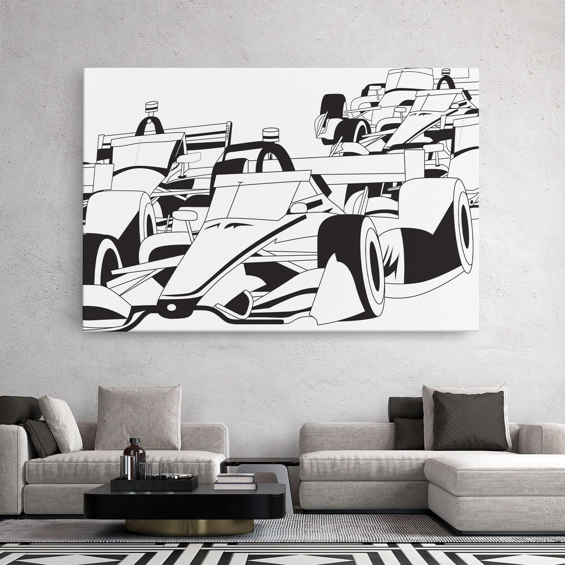 Tablou Canvas Grand Prix Cars mockup 2