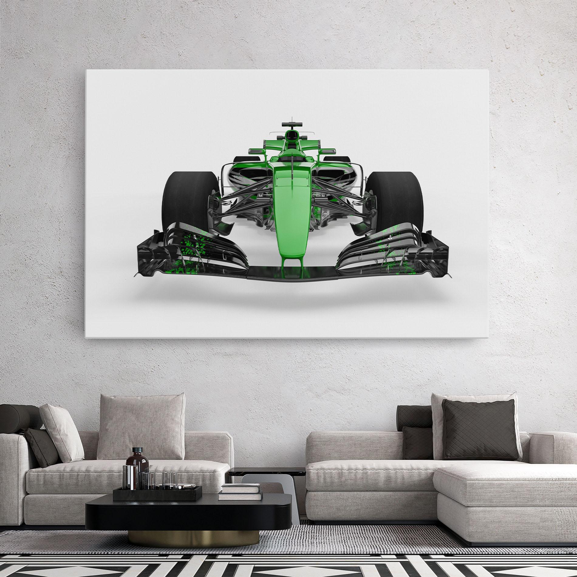 Tablou Canvas Green F1 Car mockup 2