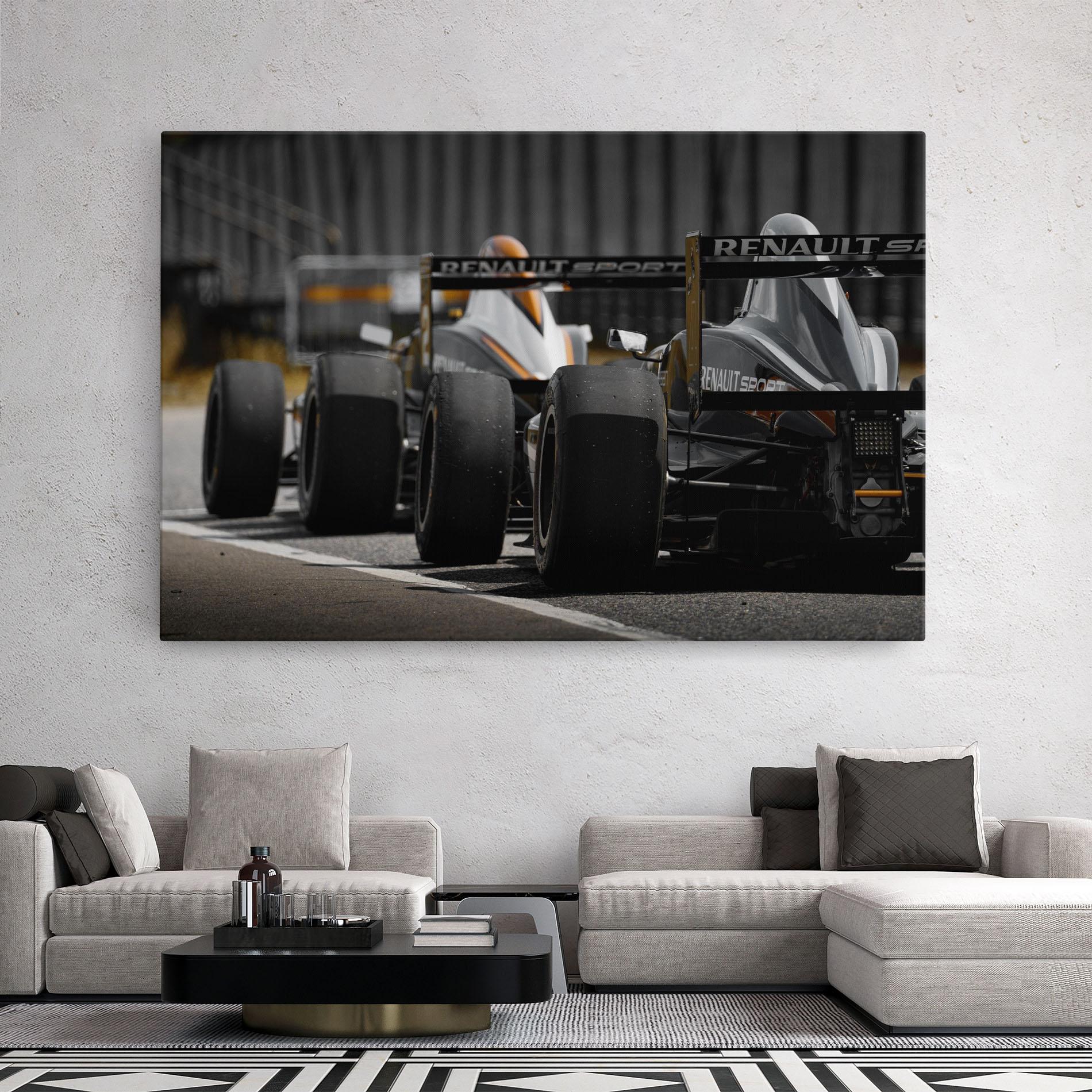 Tablou Canvas Grey F1 Cars mockup 2