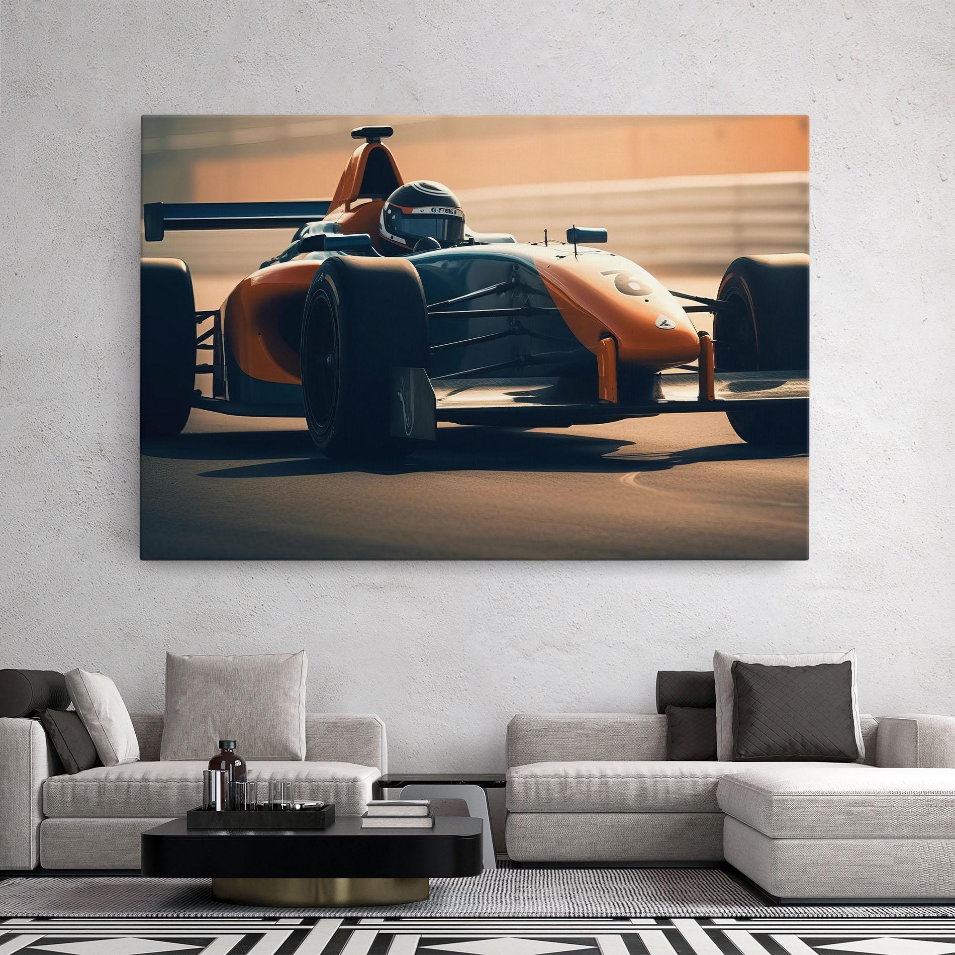 Tablou Canvas Orange Black F1 mockup 2
