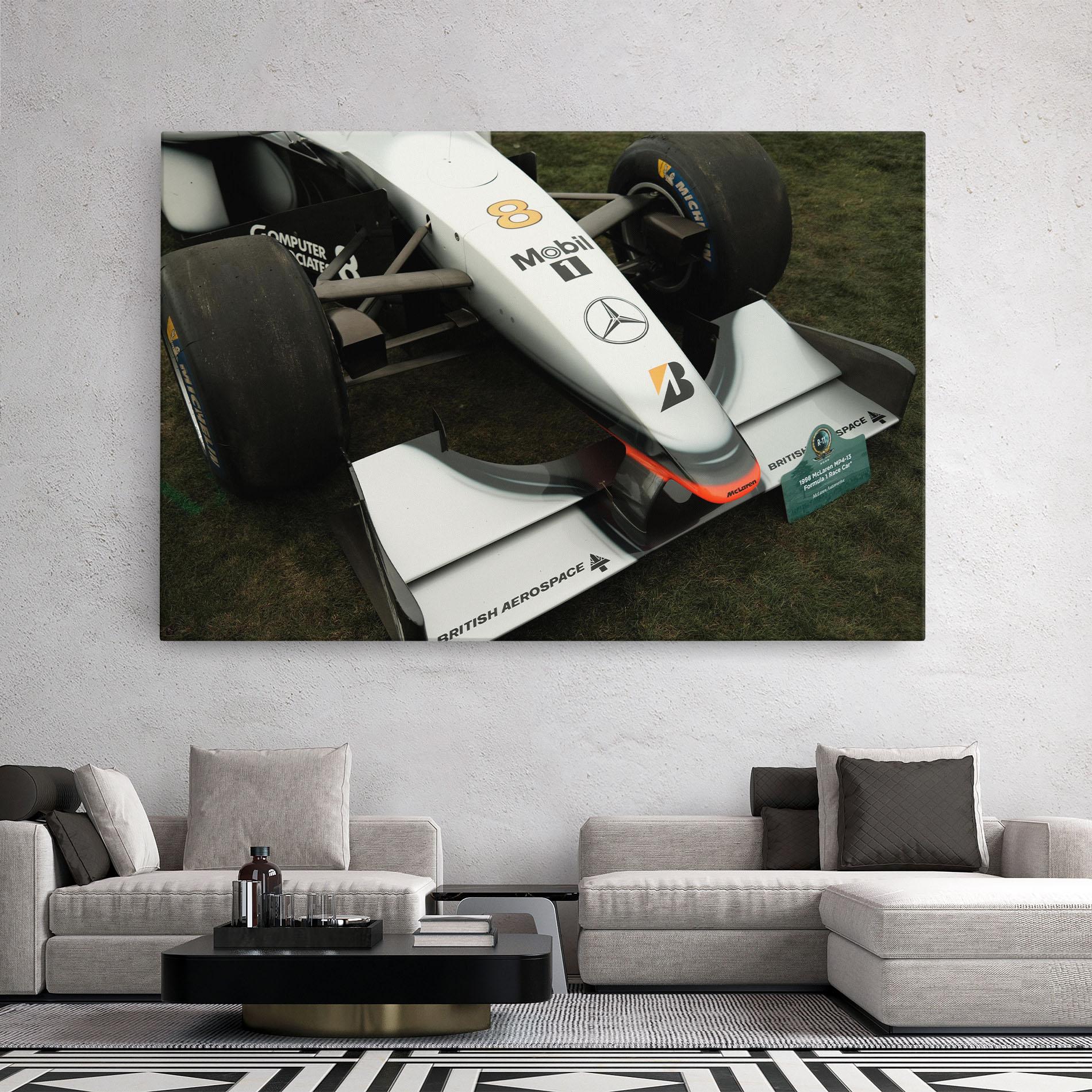 Tablou Canvas White F1 Car mockup 2