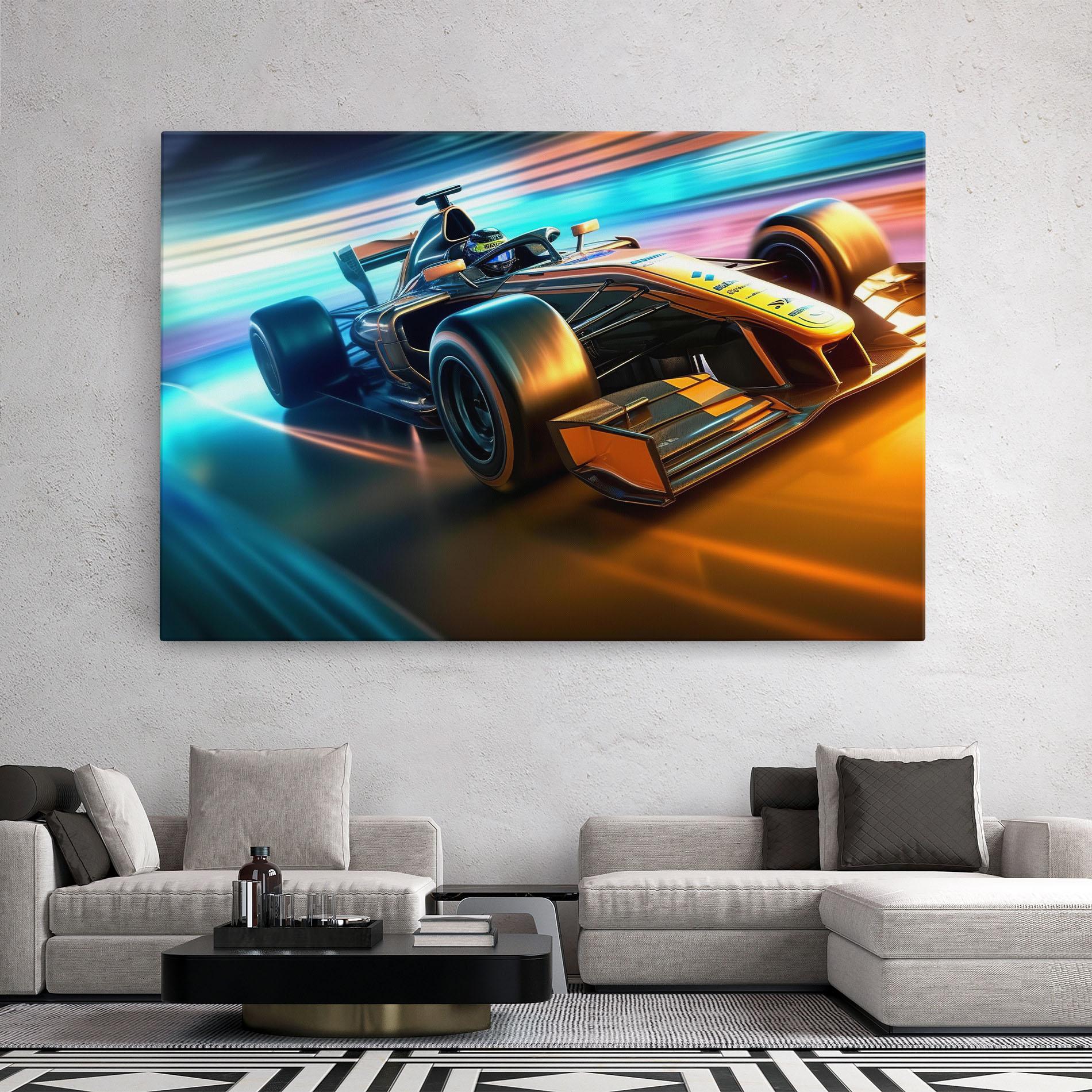 Tablou Canvas Yellow Blue F1 mockup 2