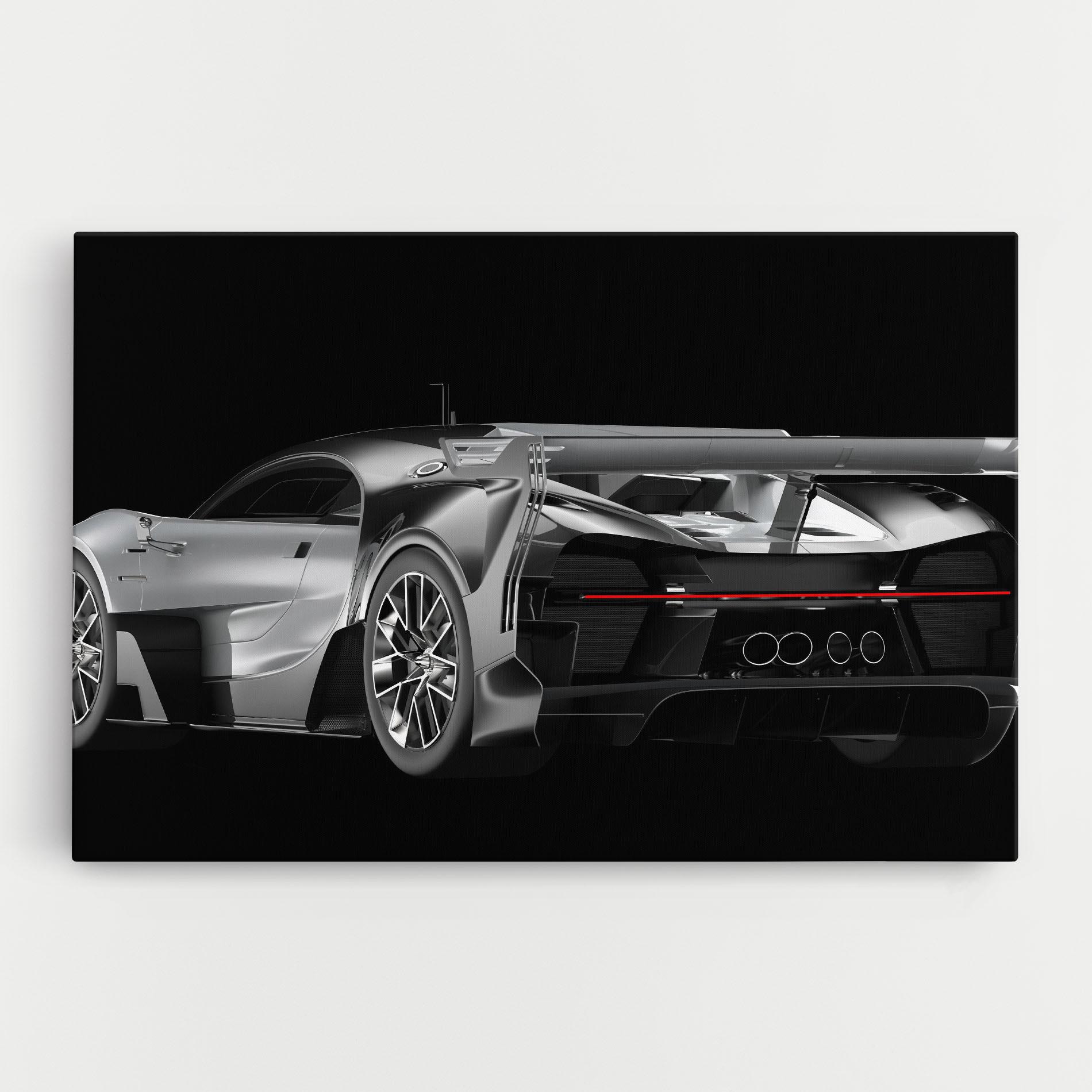 Tablou Canvas Black Rear Hypercar mockup 0