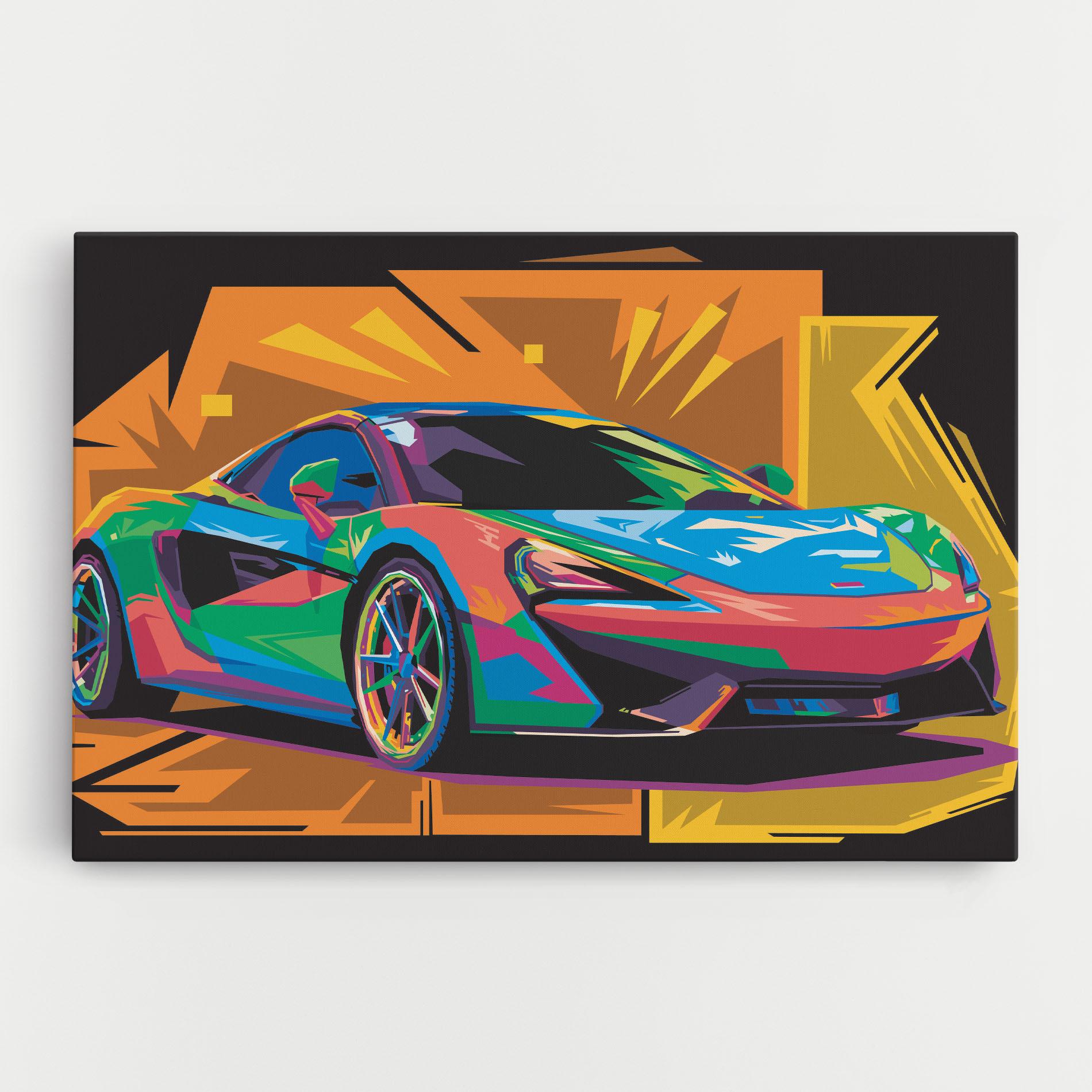 Tablou Canvas Colorful Sport Car mockup 0