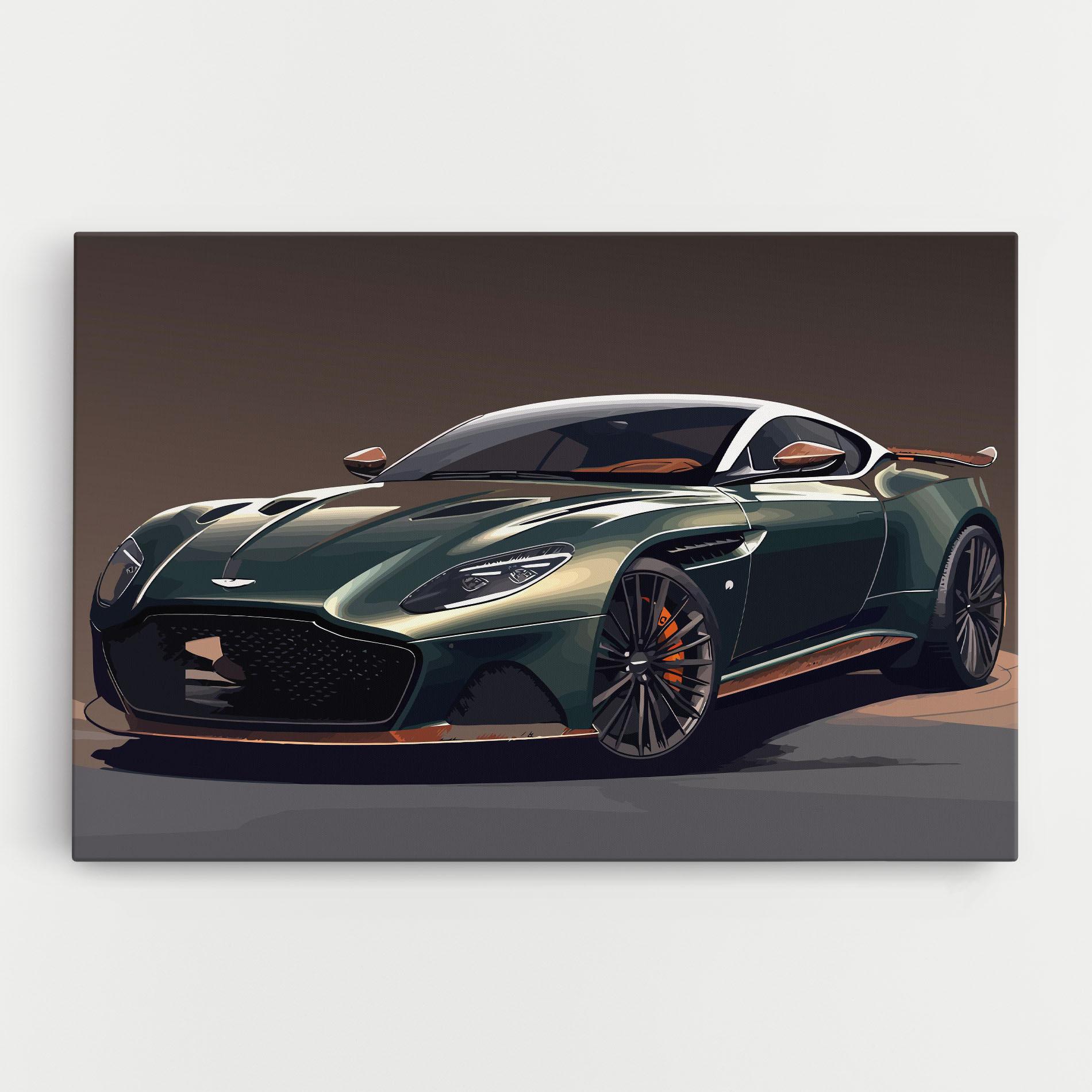 Tablou Canvas Dark Green Car mockup 0