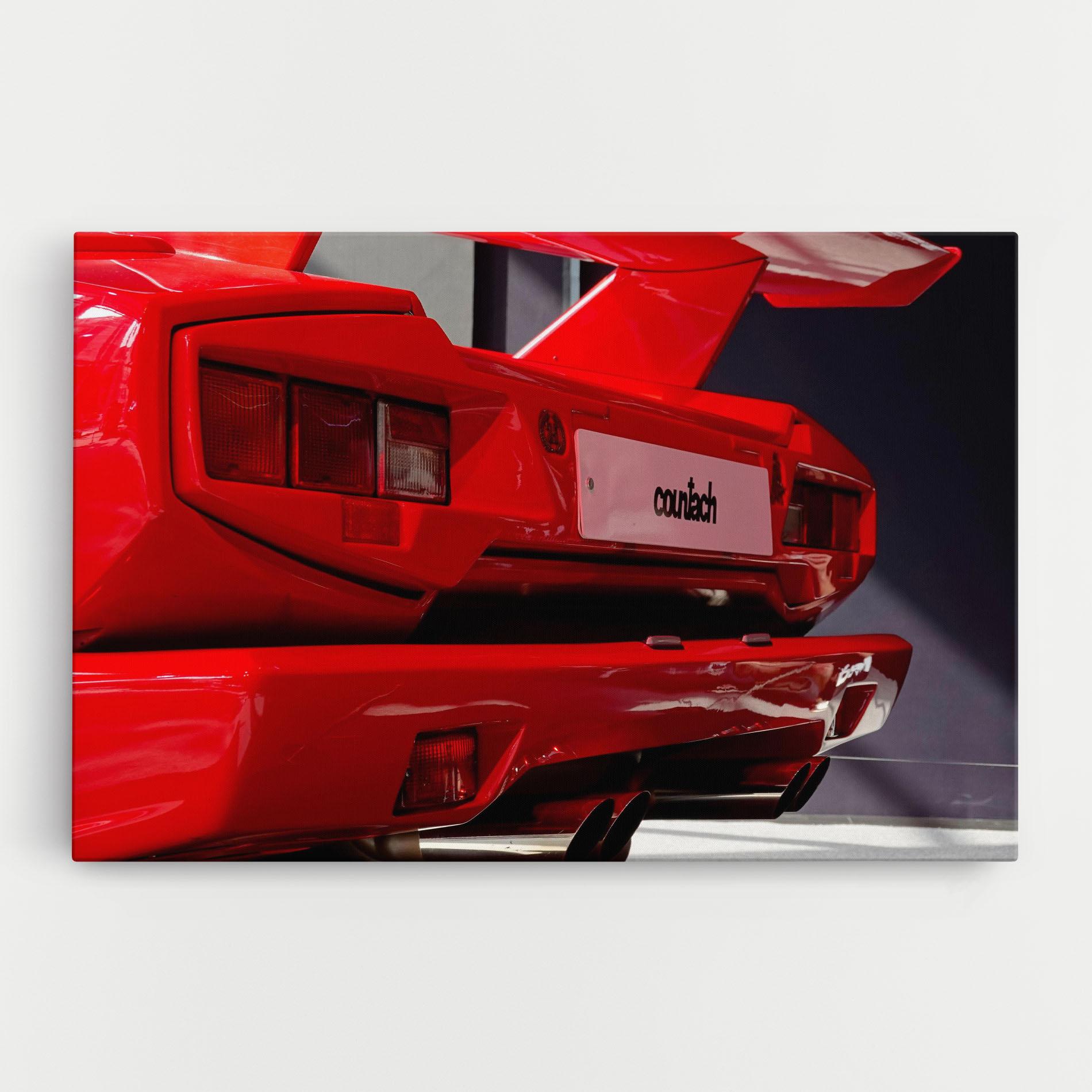 Tablou Canvas Red Rear Countach mockup 0