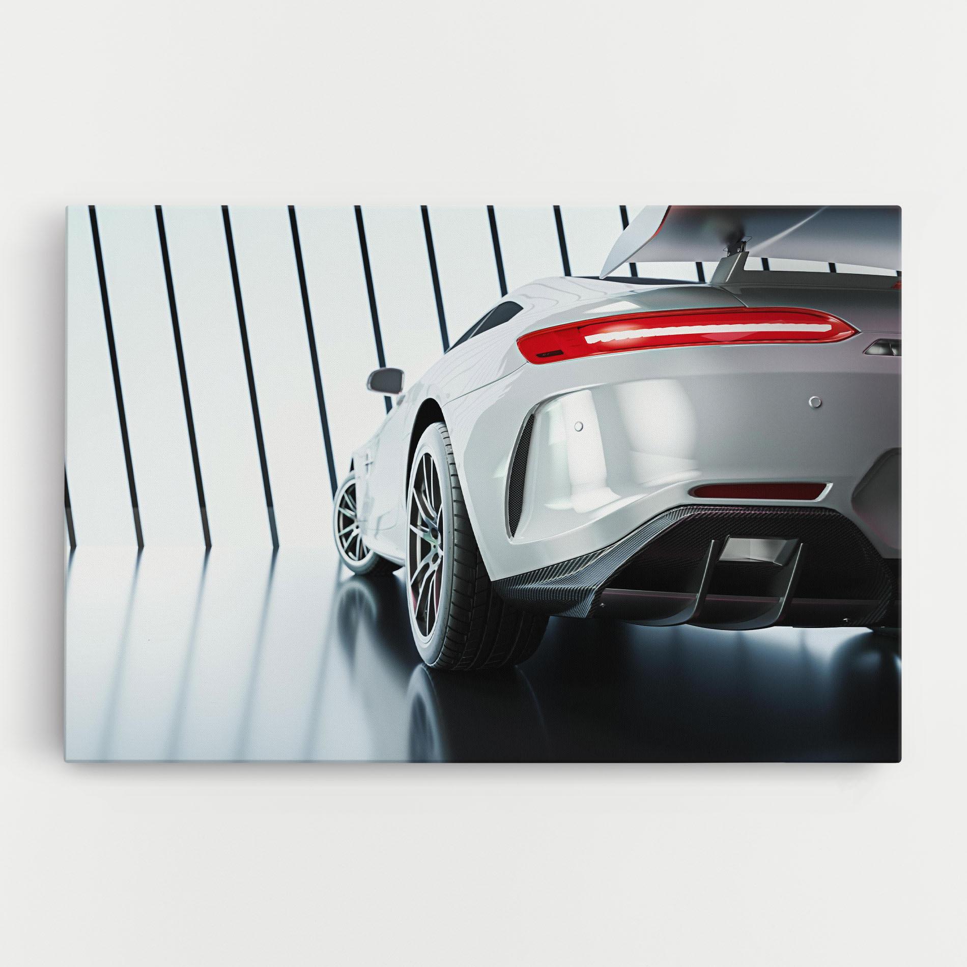 Tablou Canvas White Mercedes Amg mockup 0