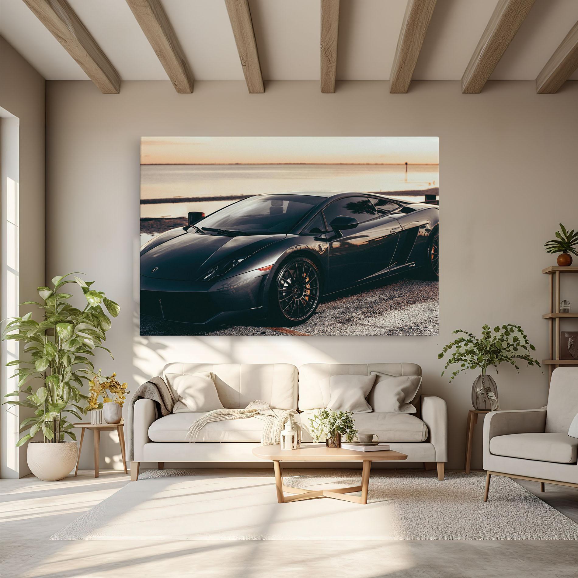 Tablou Canvas Black Lambo Sea mockup 6