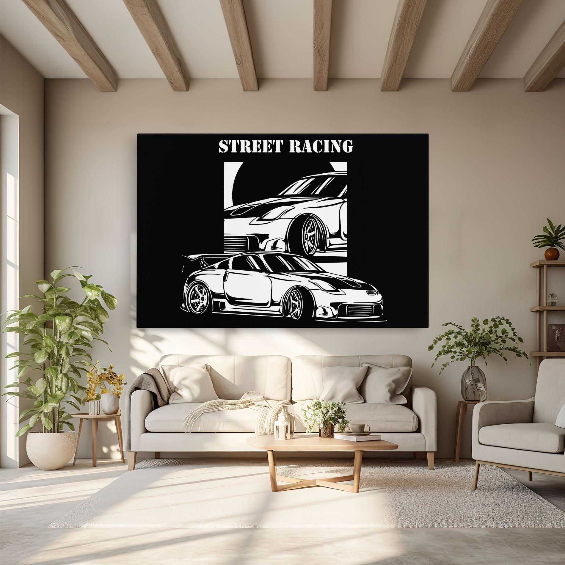 Tablou Canvas Car Street Racing mockup 6