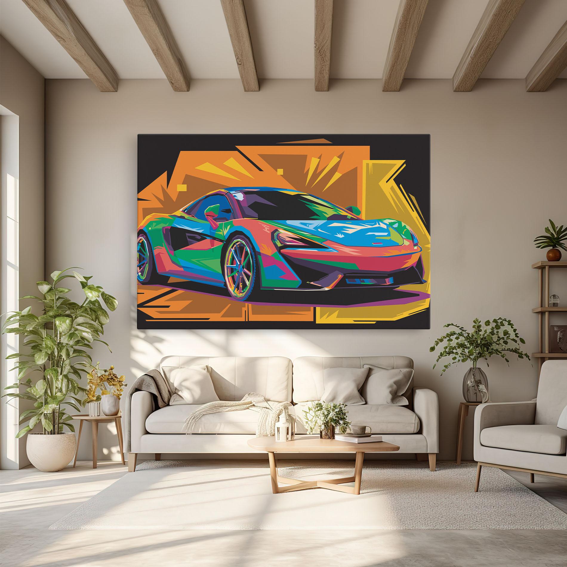 Tablou Canvas Colorful Sport Car mockup 6