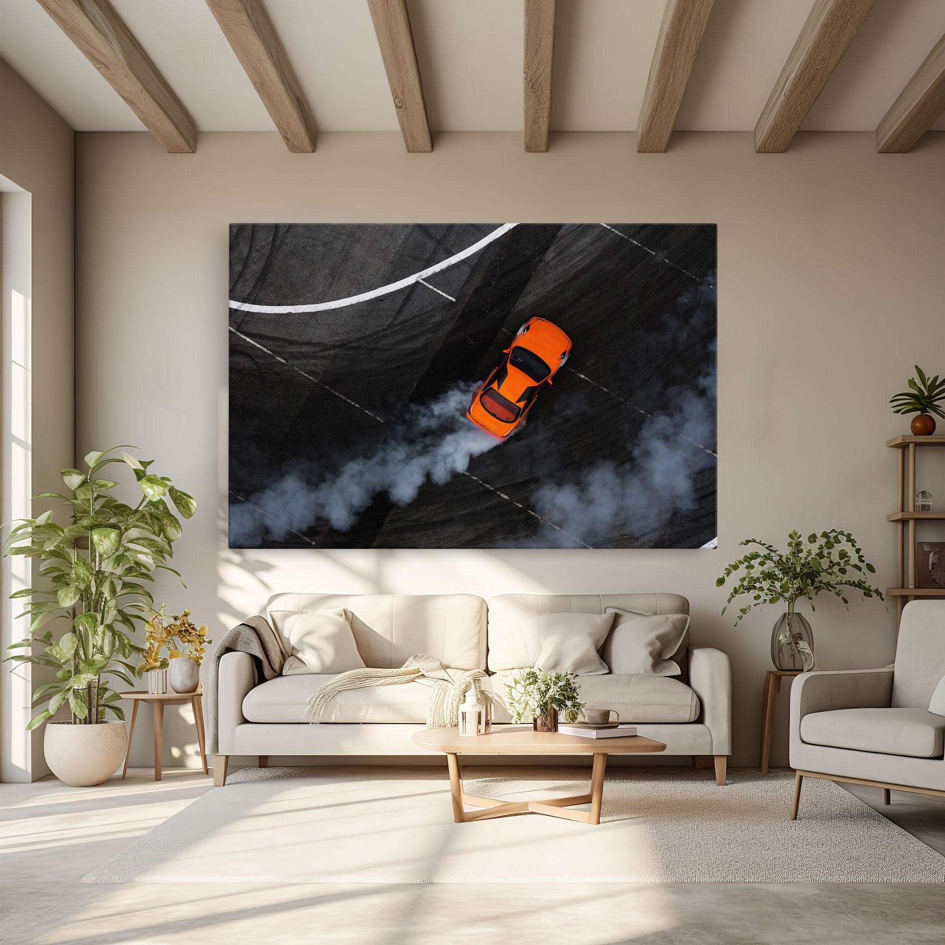 Tablou Canvas Orange Proche Drifting mockup 6