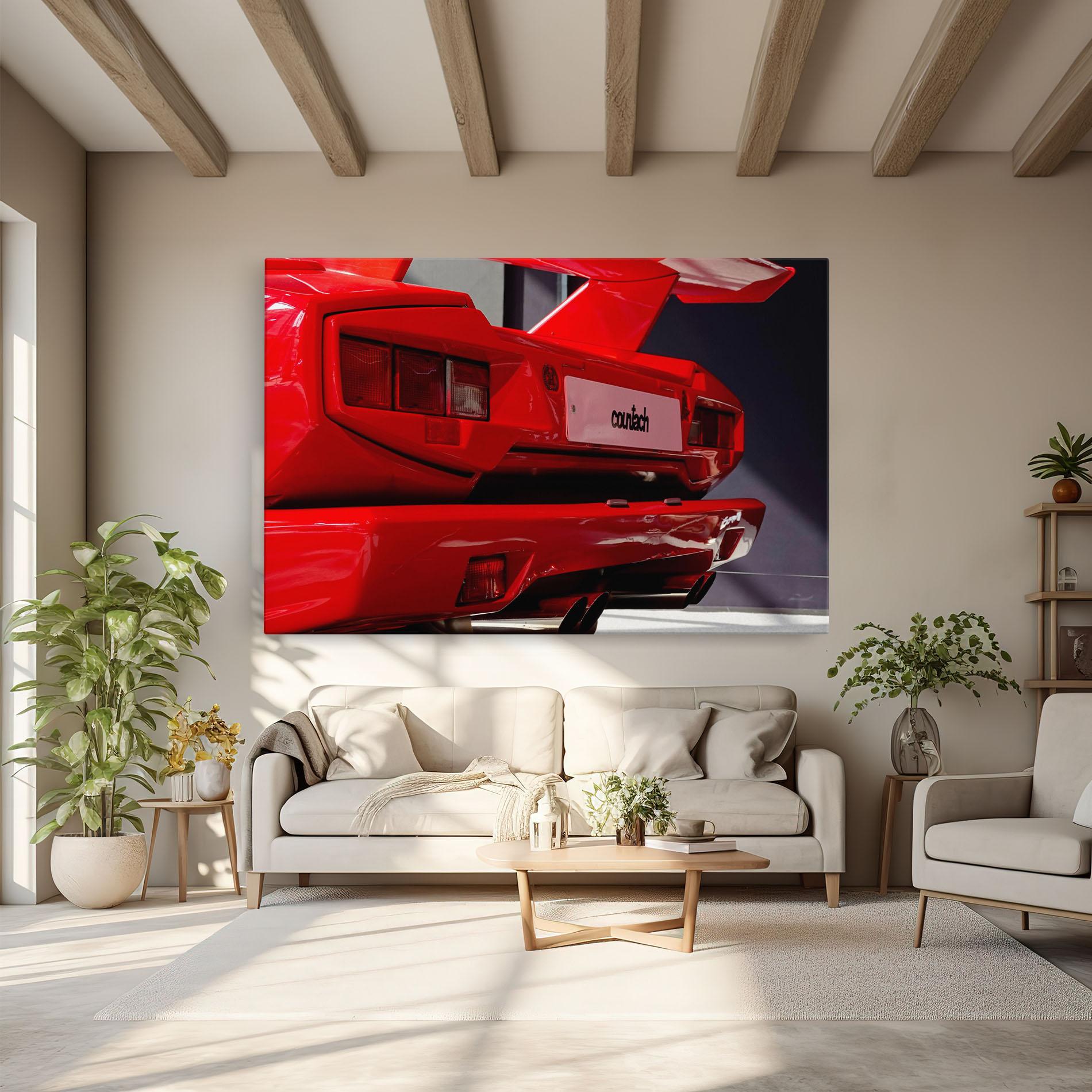 Tablou Canvas Red Rear Countach mockup 6