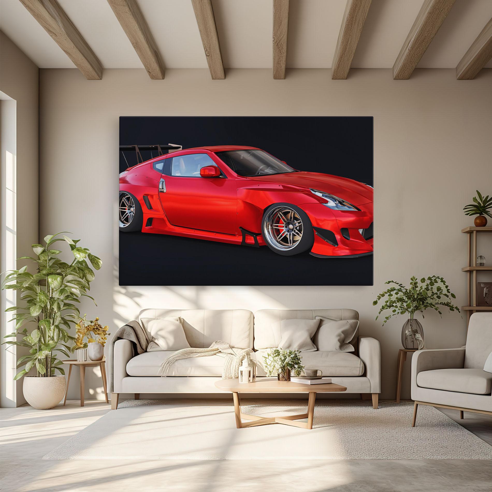 Tablou Canvas Red Tuned 350z mockup 6