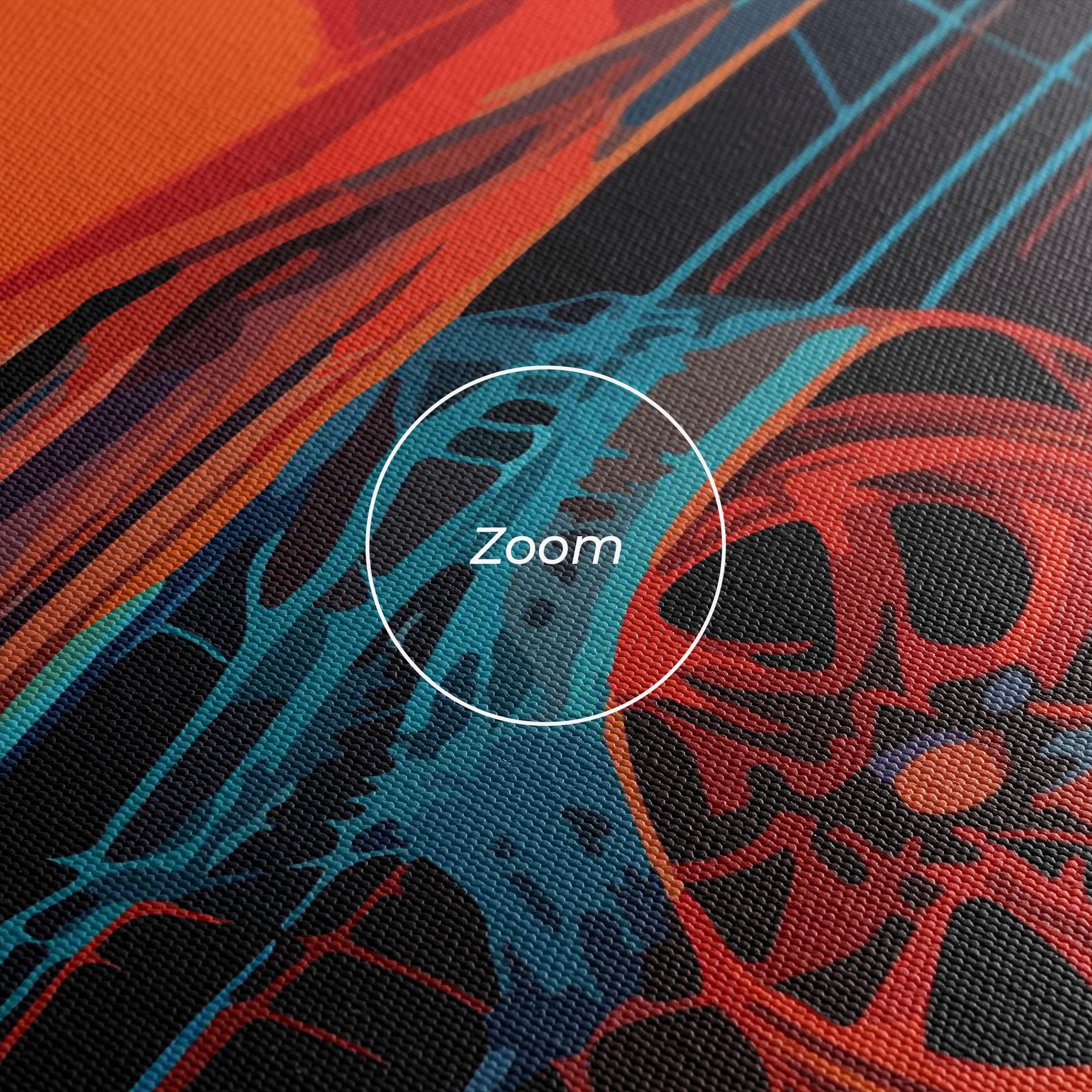 Tablou Canvas Blue Orange Car mockup 3