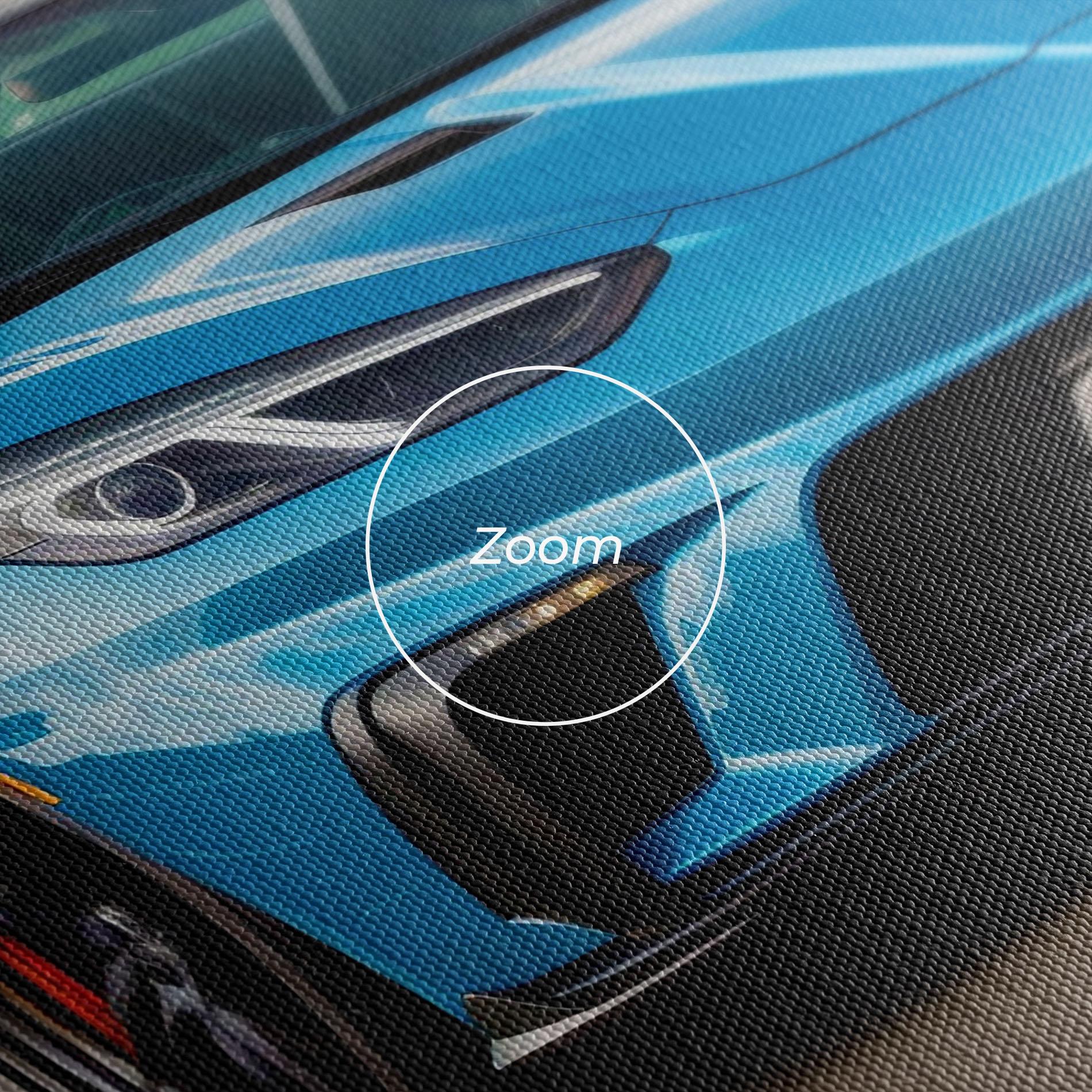 Tablou Canvas Blue Sport Car mockup 3