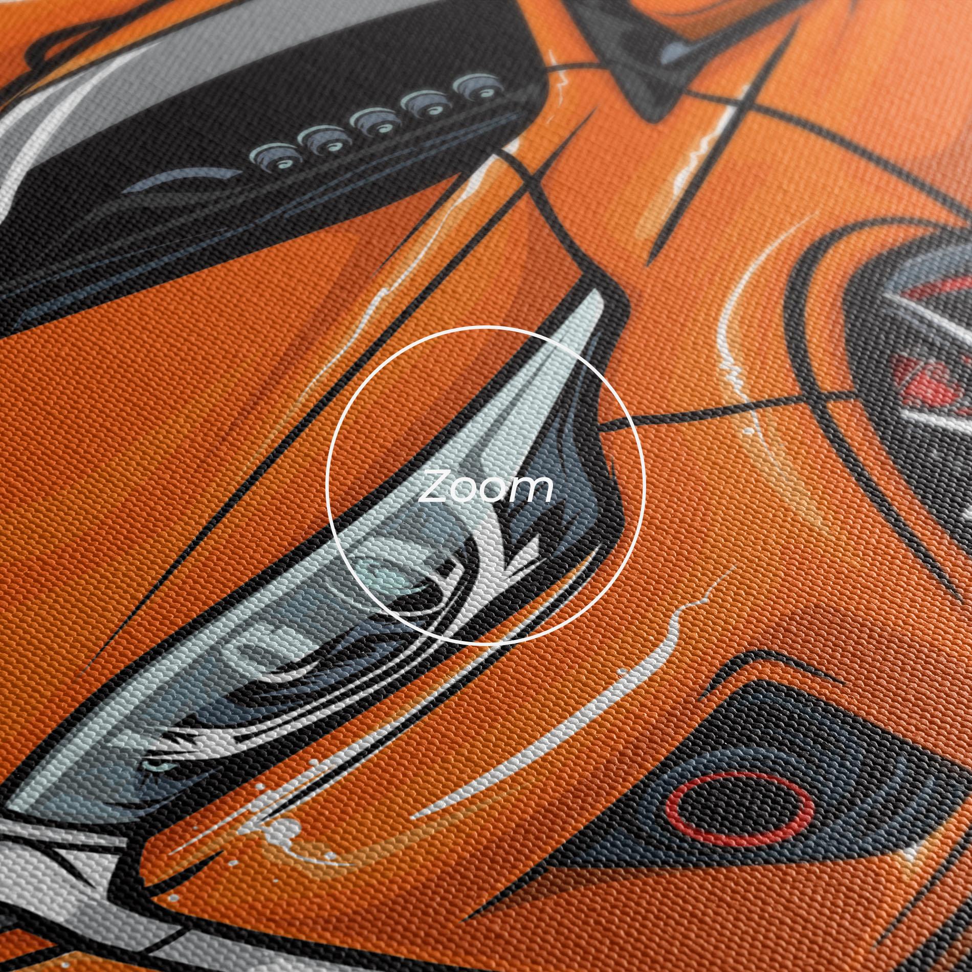 Tablou Canvas Racing Orange Car mockup 3