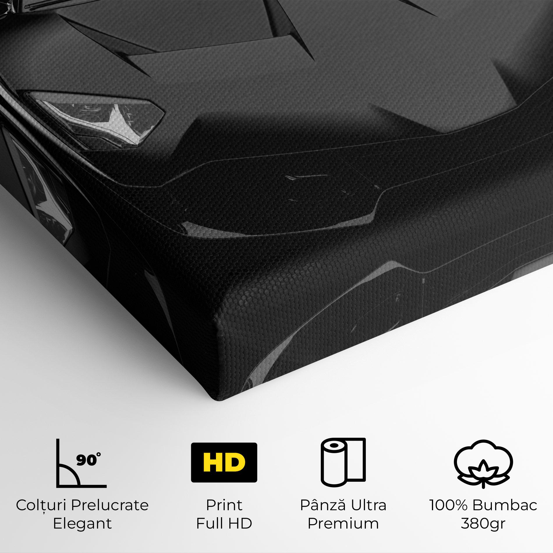 Tablou Canvas Black Matte Lambo mockup 4