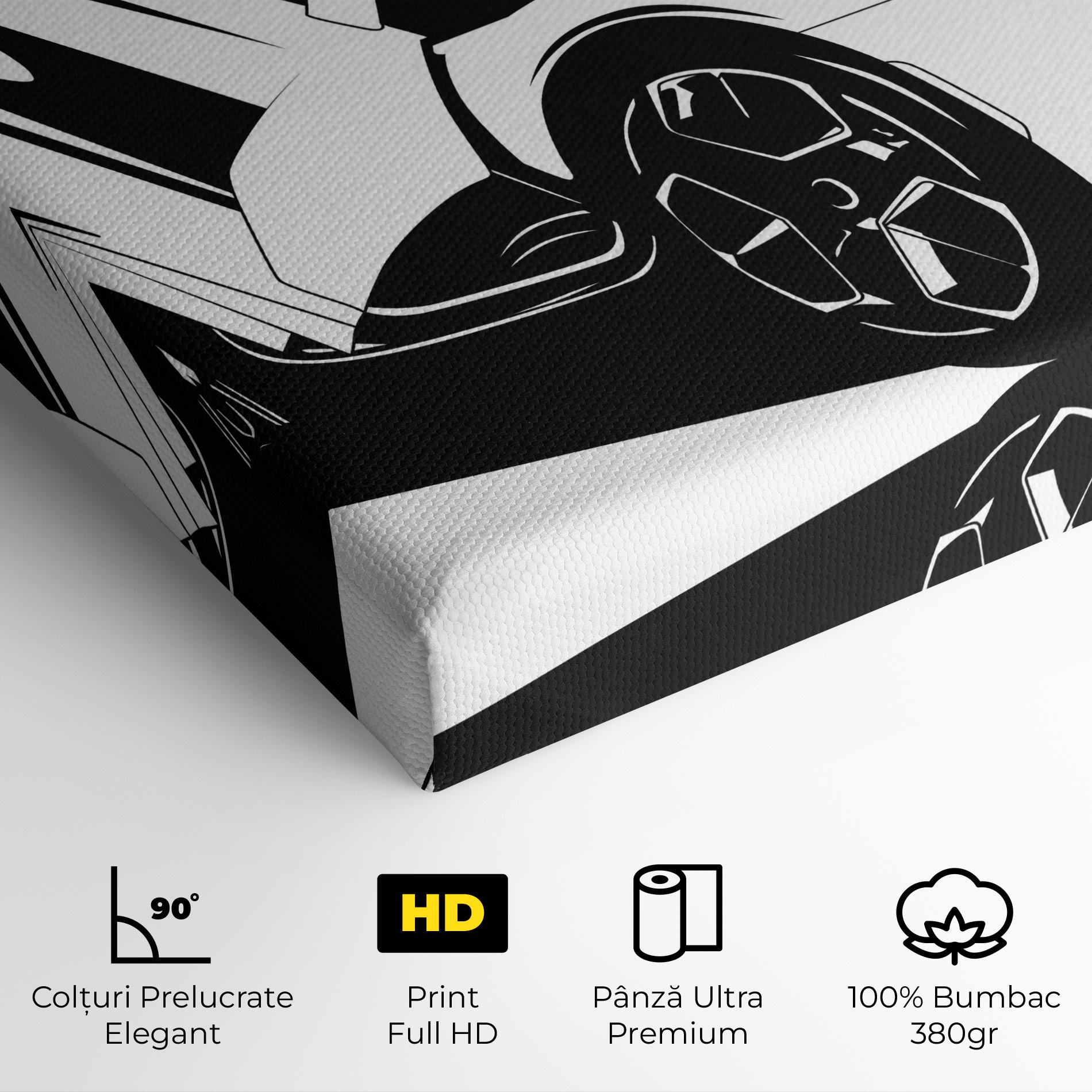 Tablou Canvas Black White Car mockup 4
