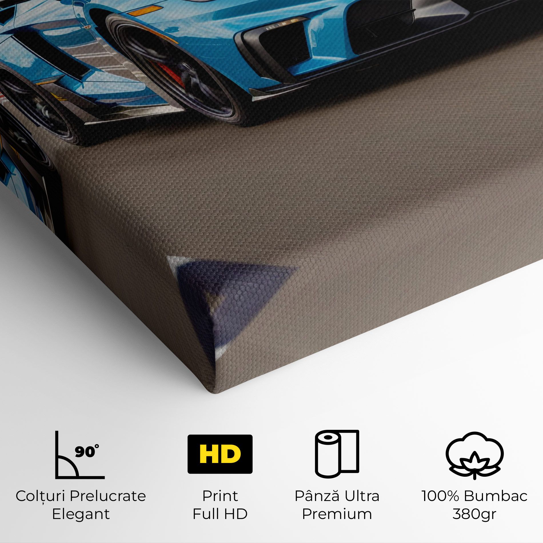 Blue Sport Car mockup 4