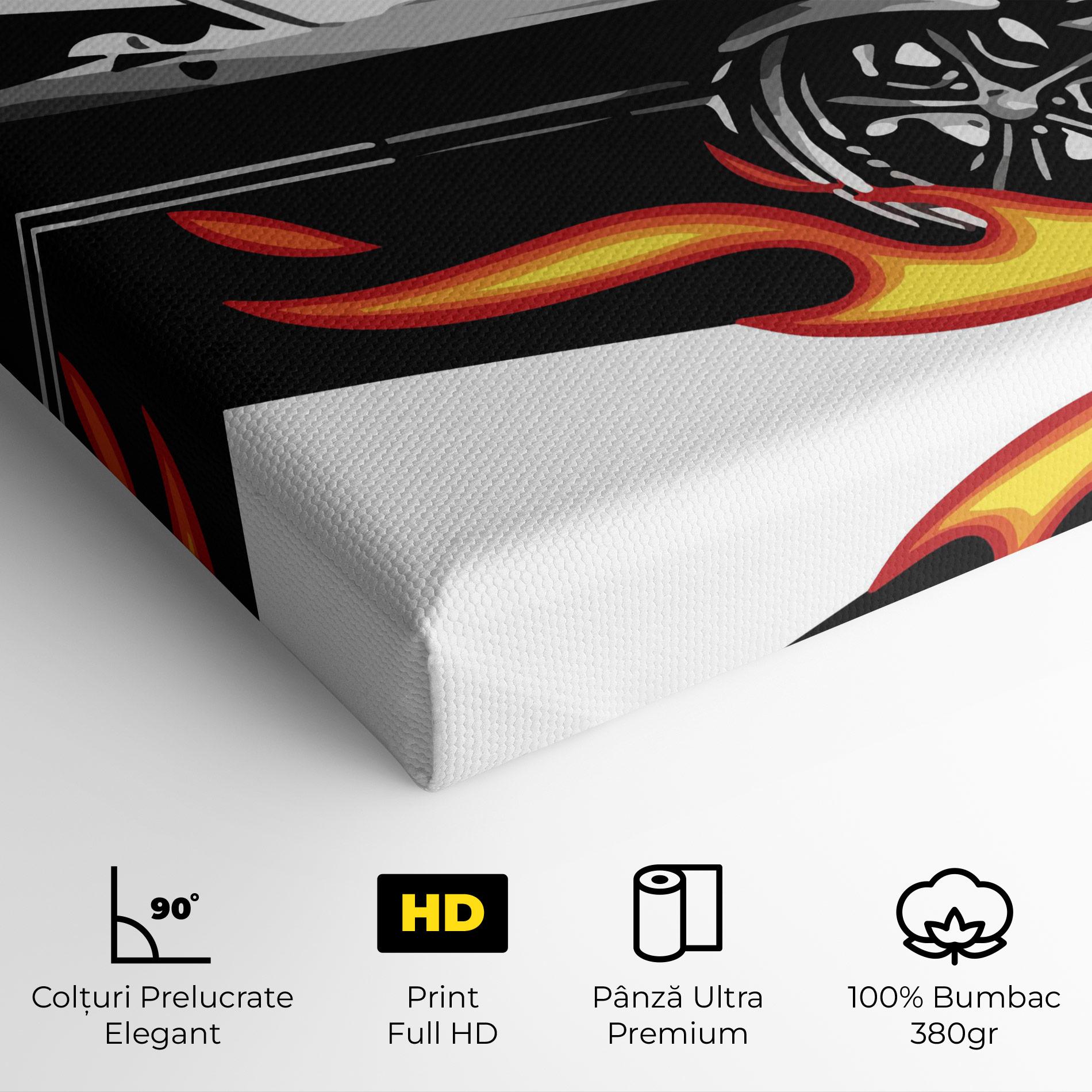 Tablou Canvas Fire Black Car mockup 4