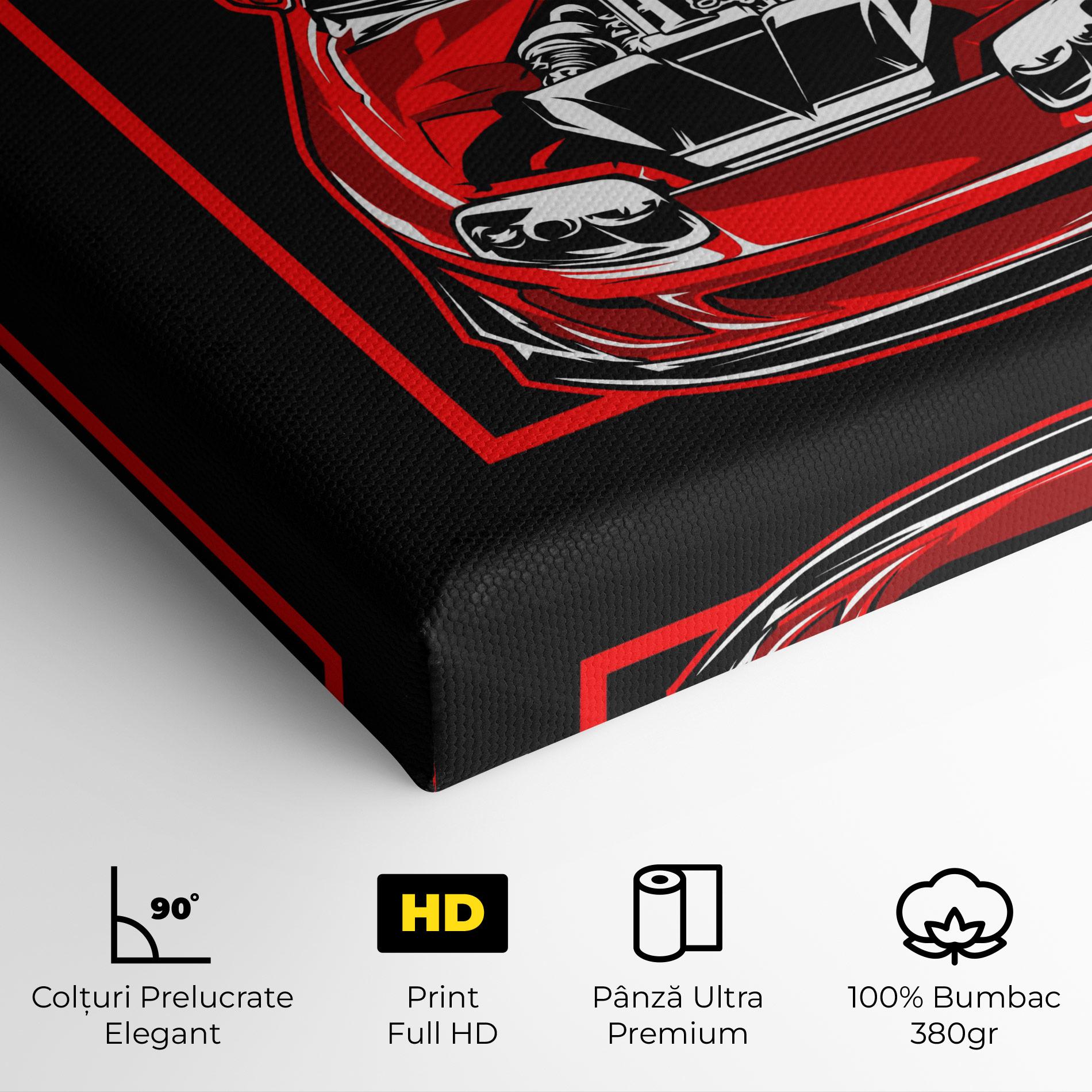 Tablou Canvas Japanese Red Car mockup 4