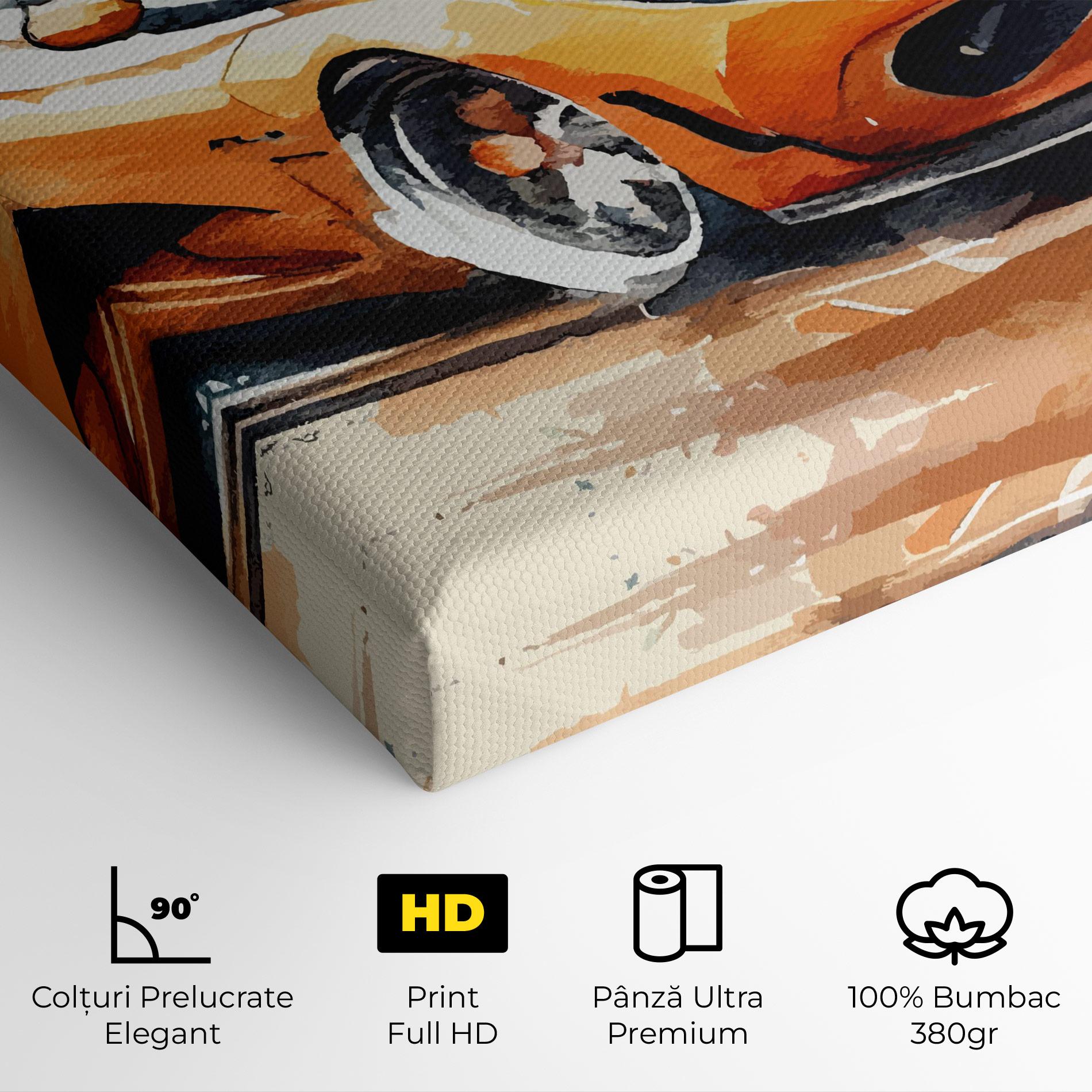 Tablou Canvas Orange Paint Car mockup 4